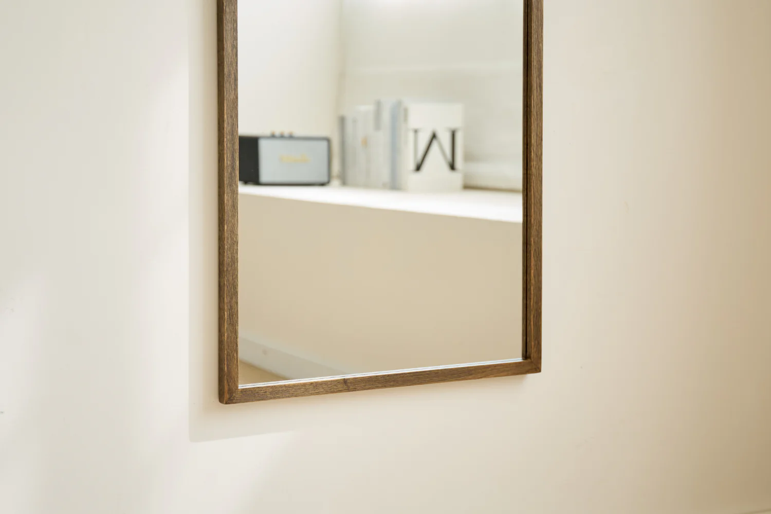 Miroir Elvira 120x50 cm avec cadre en bois en chêne fumé - Image 4