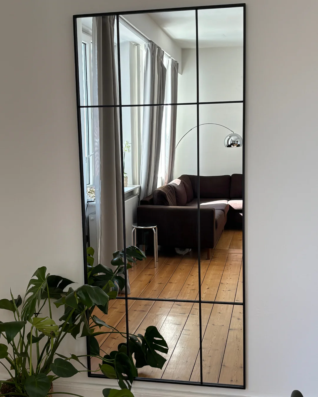 Miroir New York avec cadre noir 180 x 80 cm - Image 3