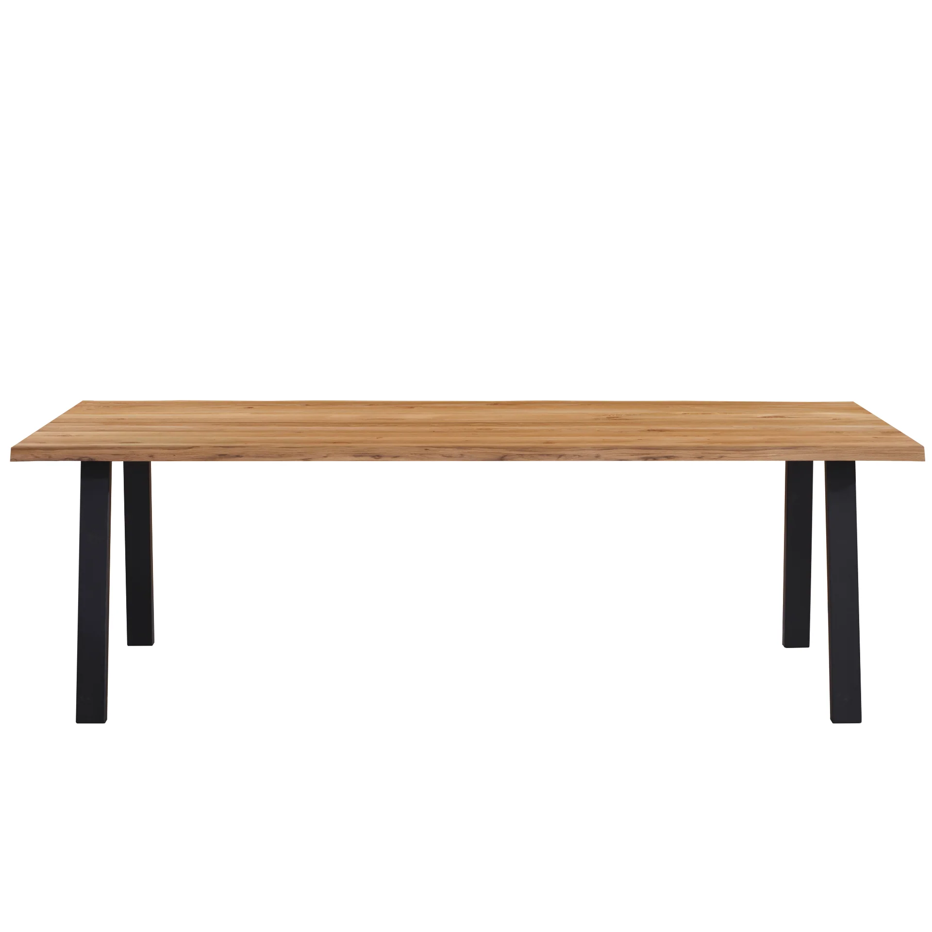 Molly - Table 200 x 95 cm en chêne naturel huilé avec pieds en A (Préparé pour des rallonges) - Image 2