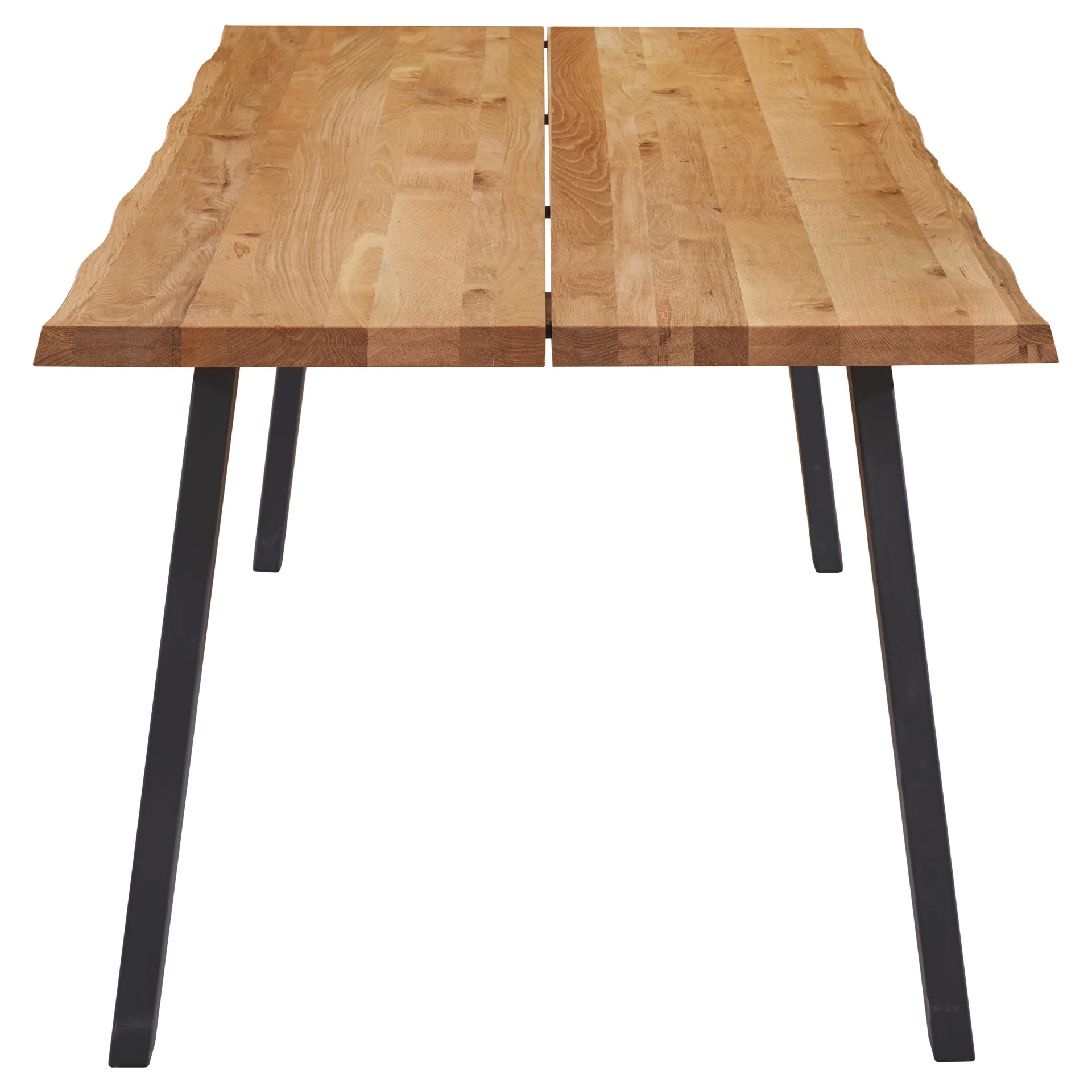 Molly - Table 200 x 95 cm en chêne naturel huilé avec pieds en A (Préparé pour des rallonges) - Image 3