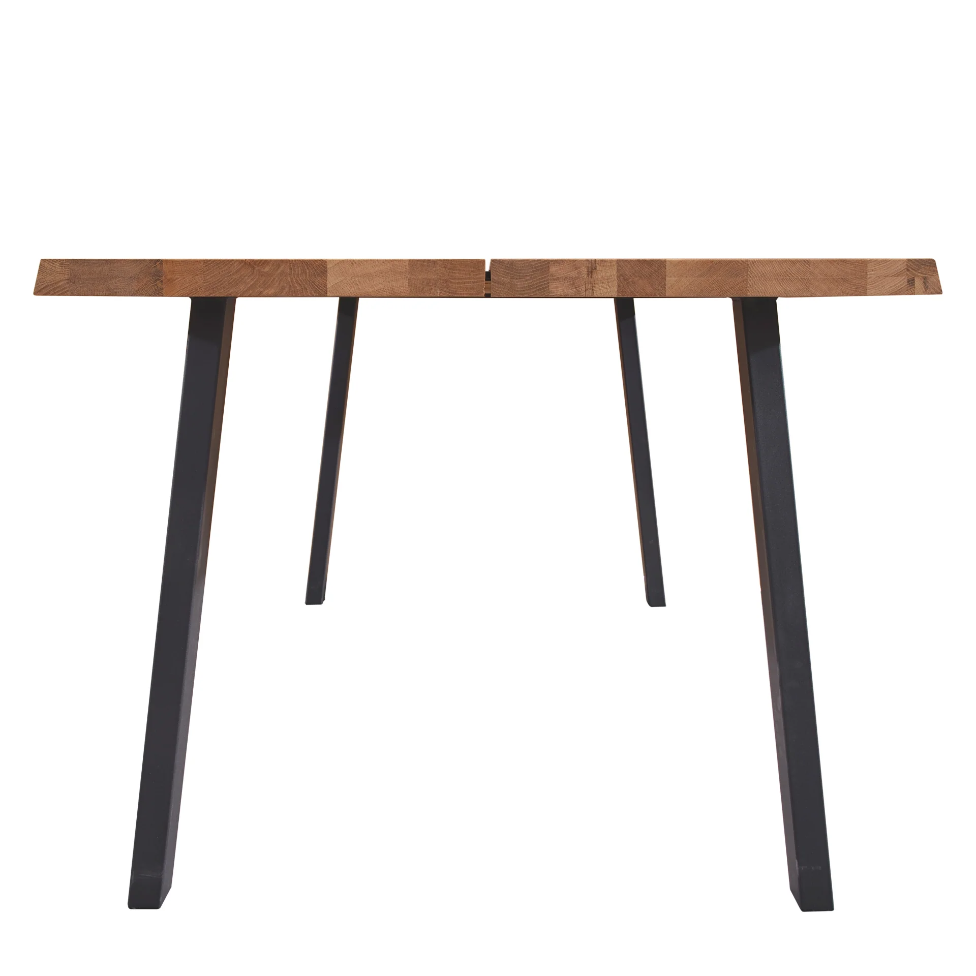 Molly - Table 200 x 95 cm en chêne naturel huilé avec pieds en A (Préparé pour des rallonges) - Image 4