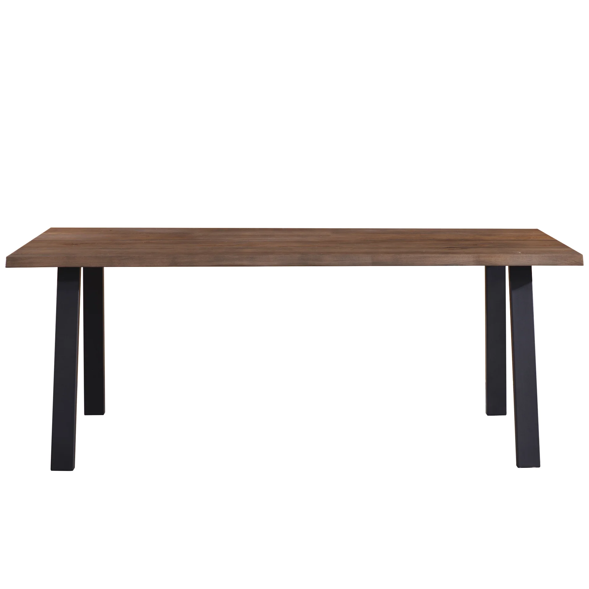 Molly - Table de salle à manger 200 x 95 cm en chêne fumé avec pieds en A (Préparé pour des rallonges) - Image 2