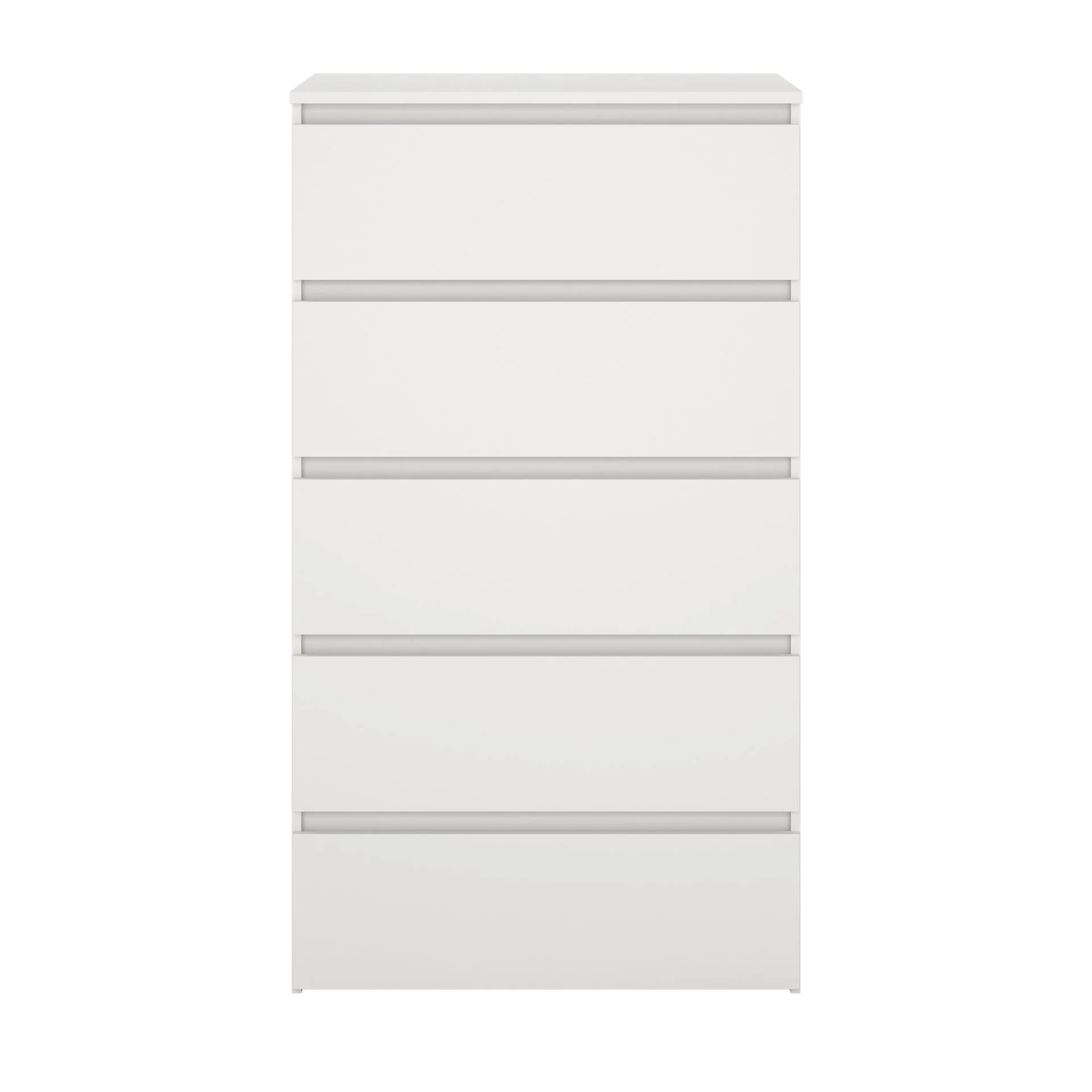 Maise Commode H:114 x L:65 x P:41 cm avec 5 tiroirs en blanc - Image 5