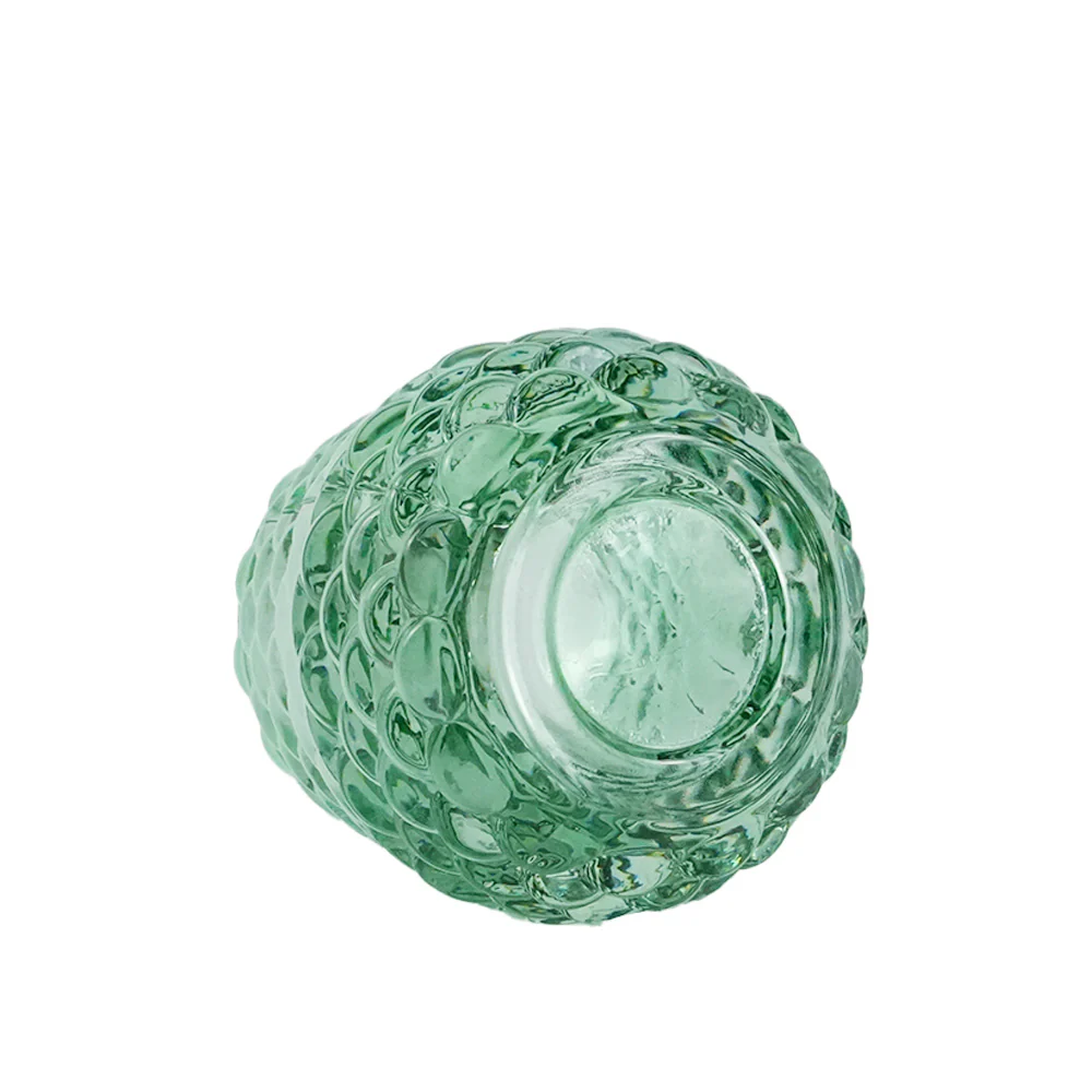 Naja porte-bougie en verre vert 7 cm - Image 2