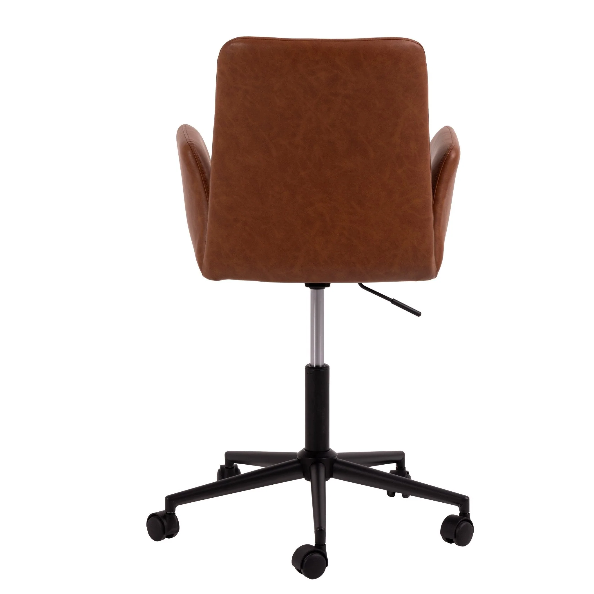 Naya Chaise de bureau avec accoudoirs et pivotante en marron - Image 2
