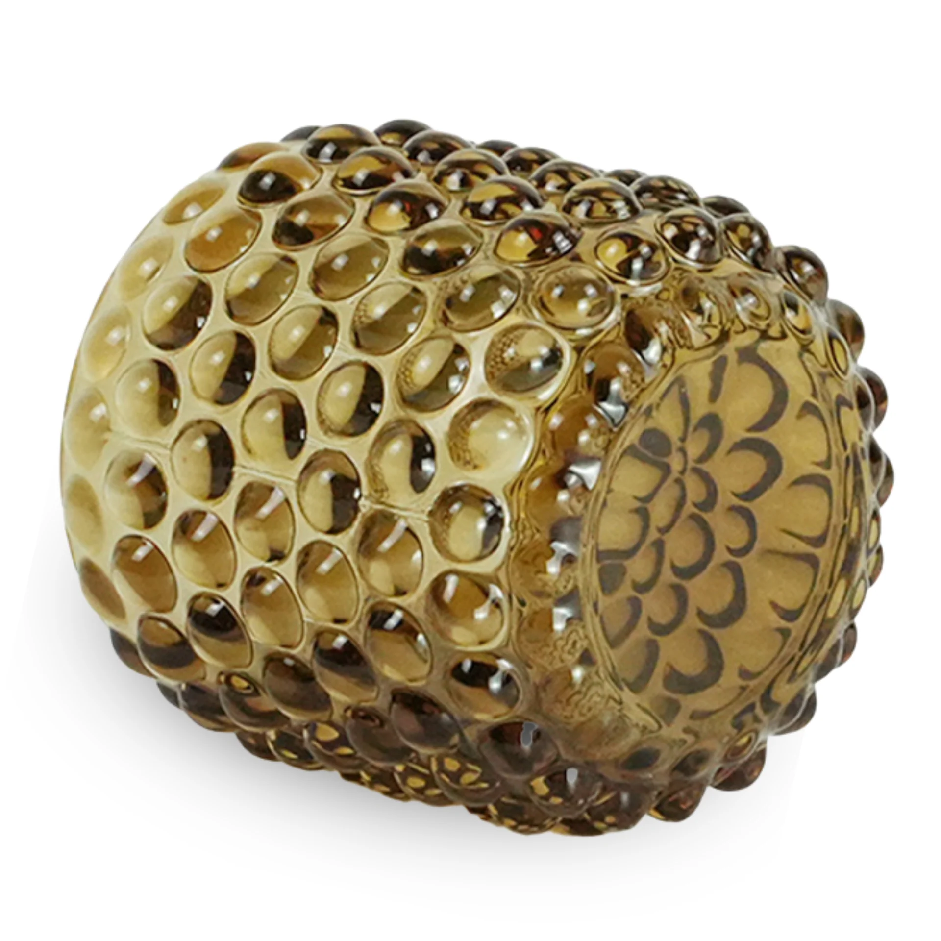 Nelly bougeoir en verre ambre 8,5 cm - Image 2