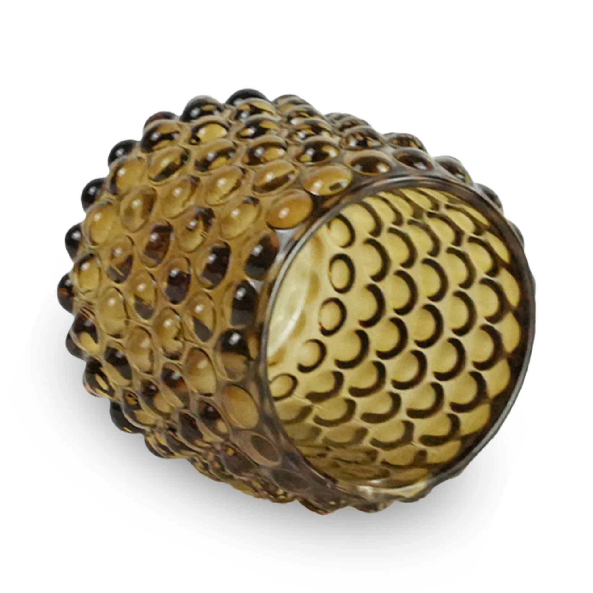 Nelly bougeoir en verre ambre 8,5 cm - Image 3