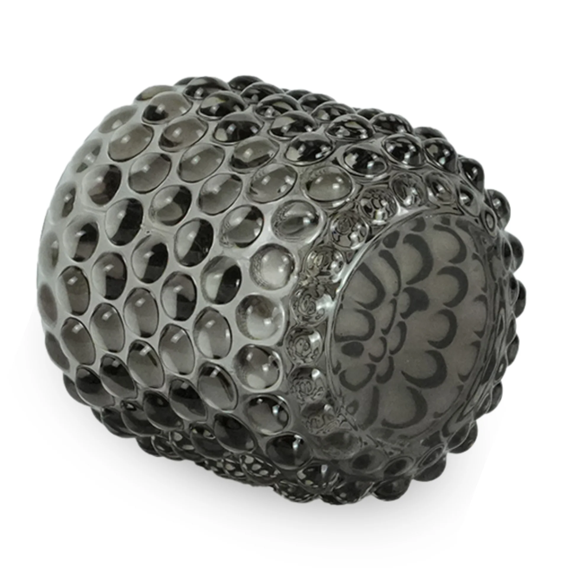 Nelly bougeoir en verre gris 8,5 cm - Image 3