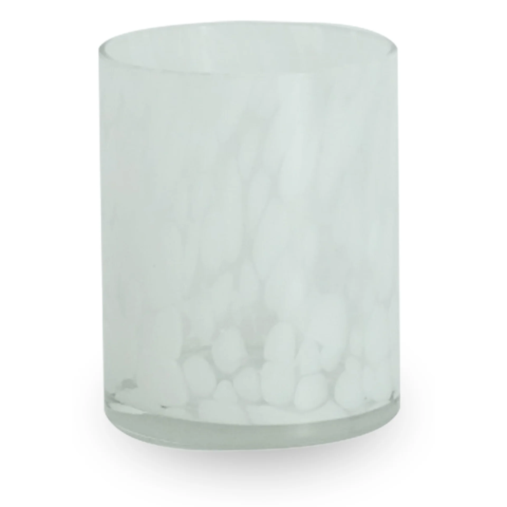 Nina bougeoir en verre blanc 10 cm