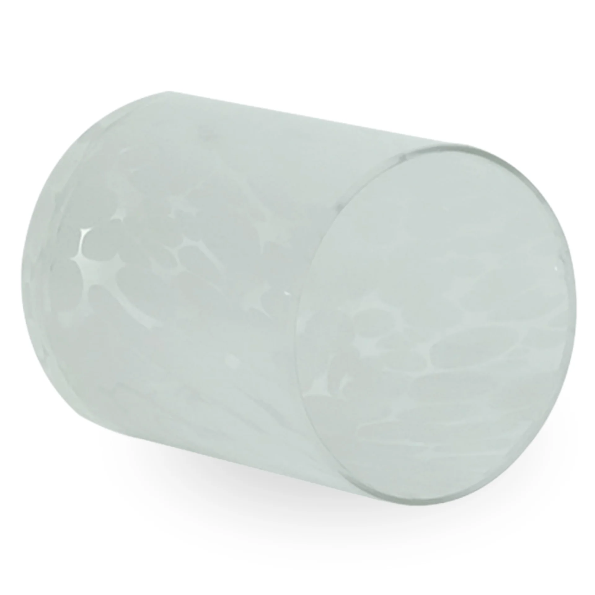 Nina bougeoir en verre blanc 10 cm - Image 2