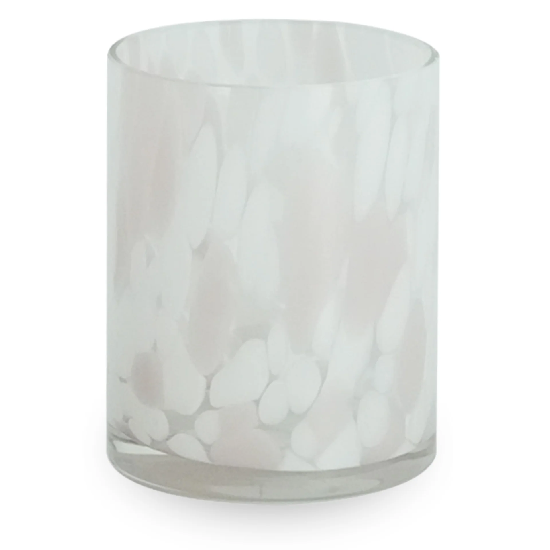Nina bougeoir en verre rose 10 cm