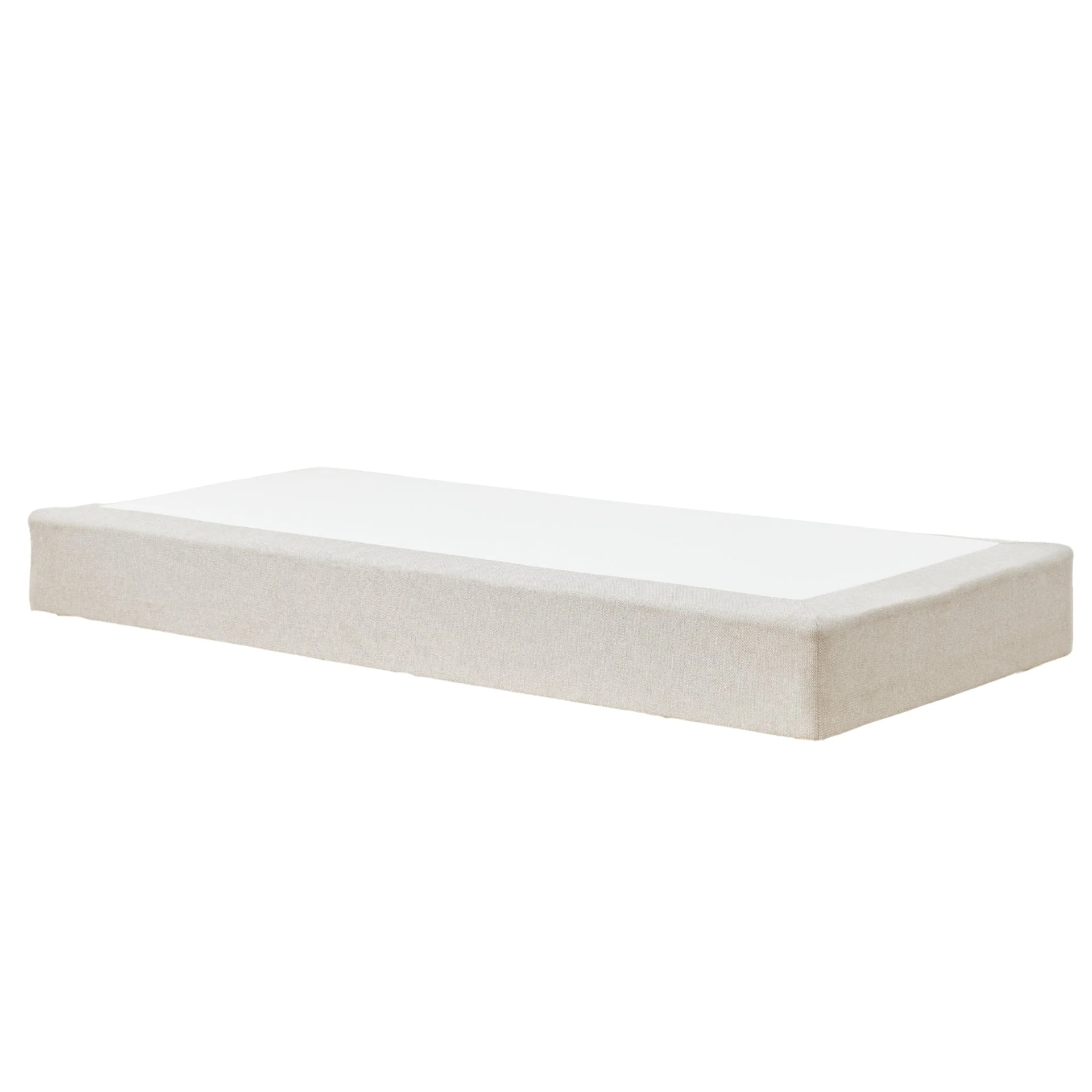 Oliver lit sommier tapissier en beige 90x200 cm