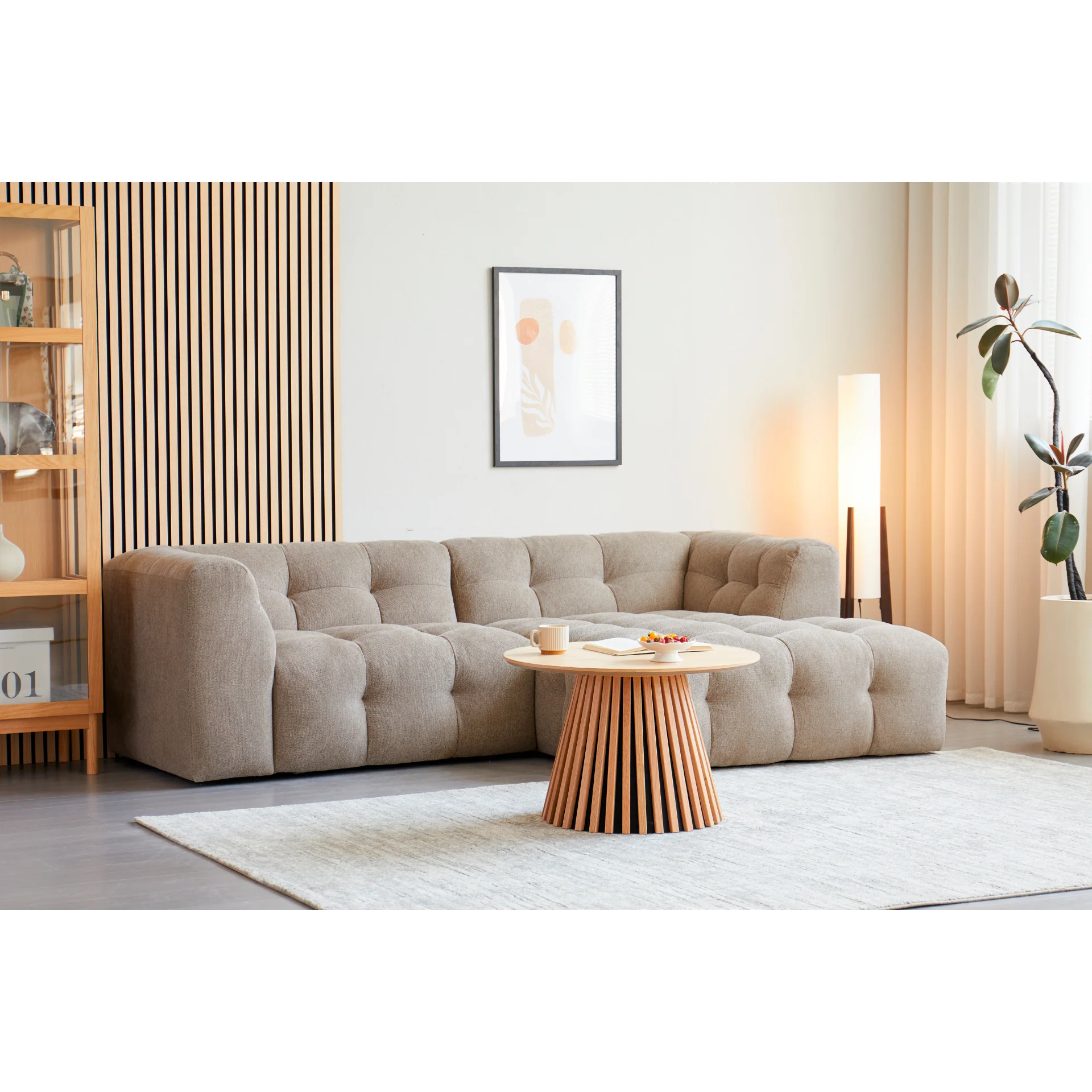 Panneau acoustique en placage de chêne 2400x520x18 mm - Image 3