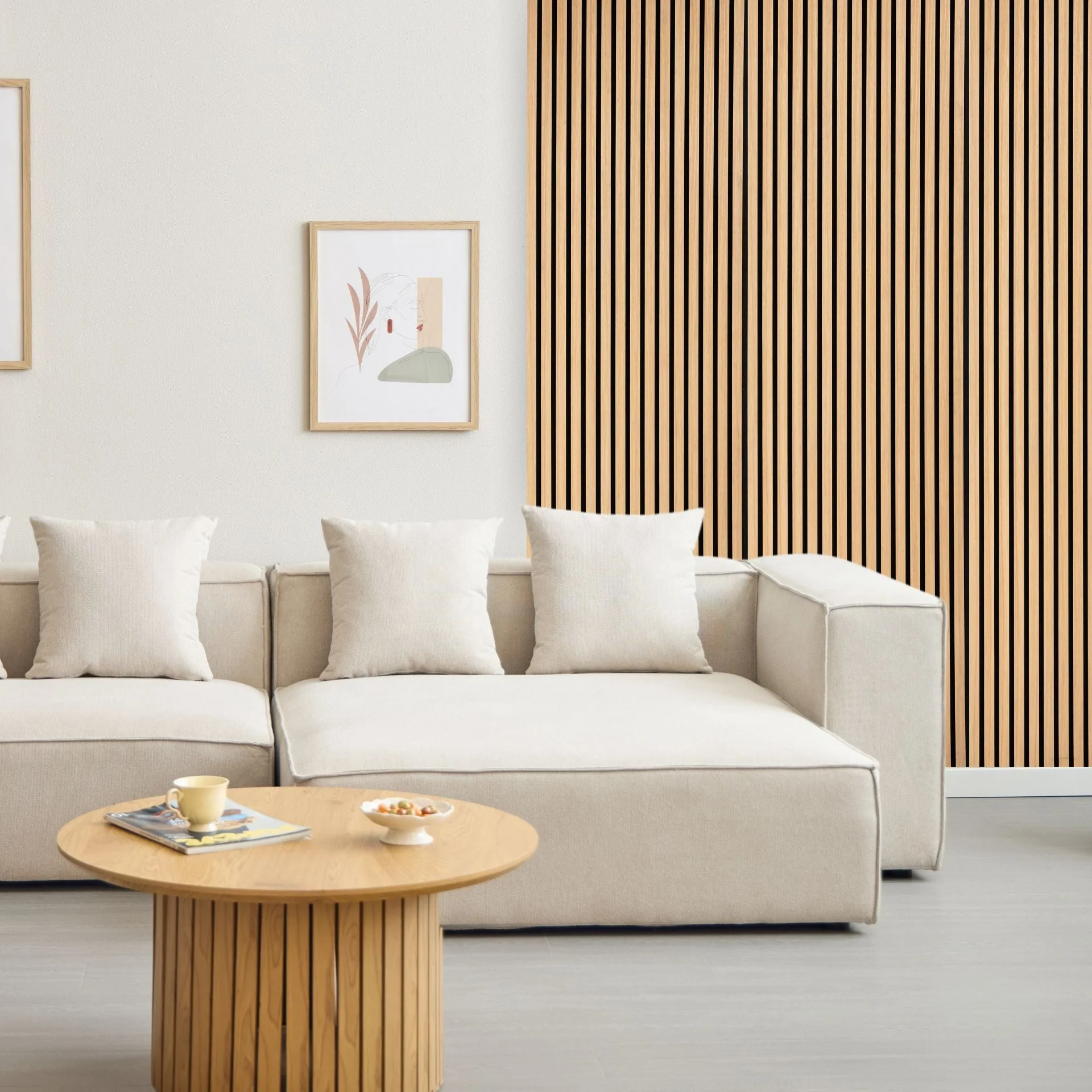 Panneau acoustique flexible en placage de chêne 2600x520x18 mm - Image 5