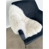 Peau de mouton véritable - Blanc 95x65cm - Image 4