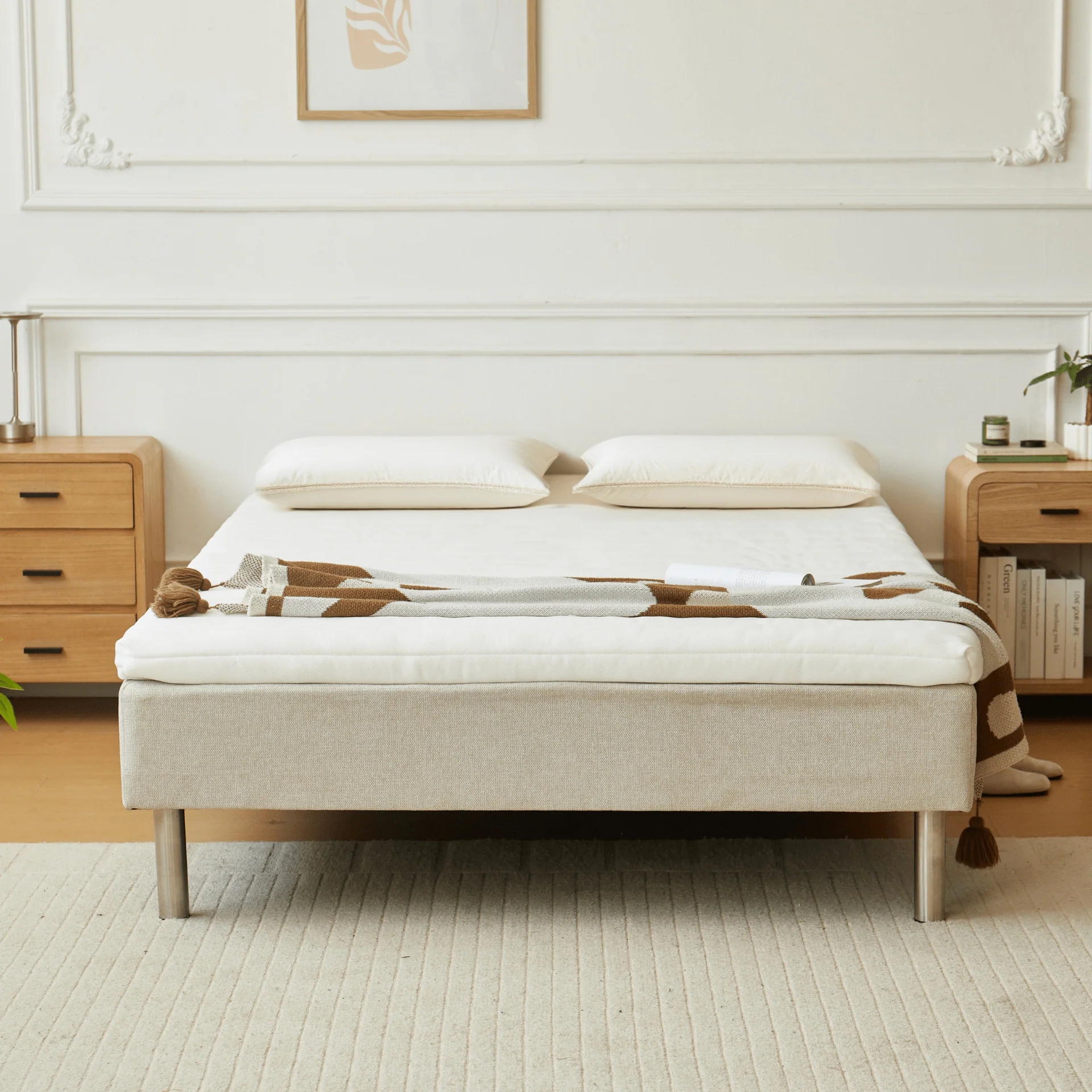 Premium Aksel surmatelas blanc en mousse à mémoire de forme 140x200x7 cm - Image 5