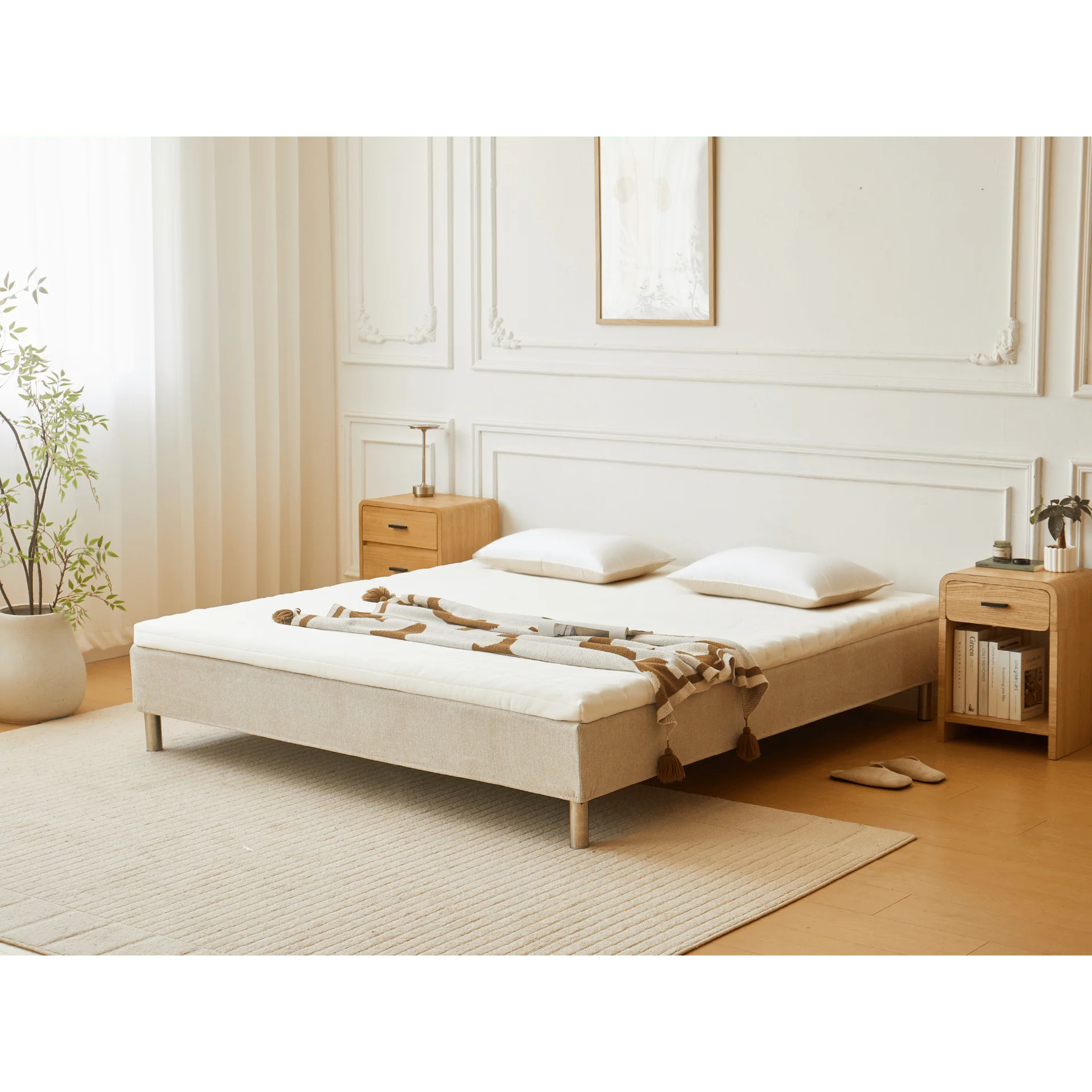Premium Aksel surmatelas blanc en mousse à mémoire de forme 180x200x7 cm - Image 3