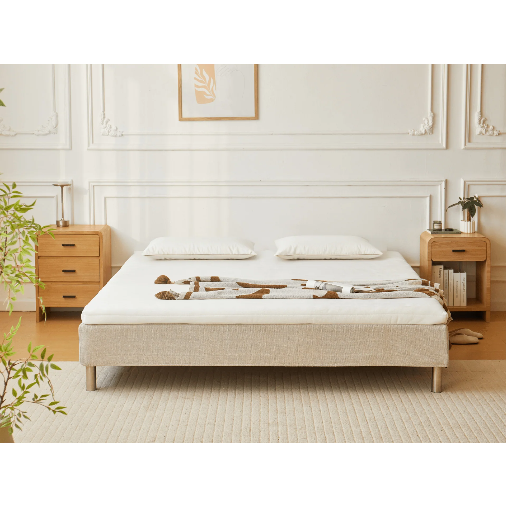 Premium Aksel surmatelas blanc en mousse à mémoire de forme 180x200x7 cm - Image 5