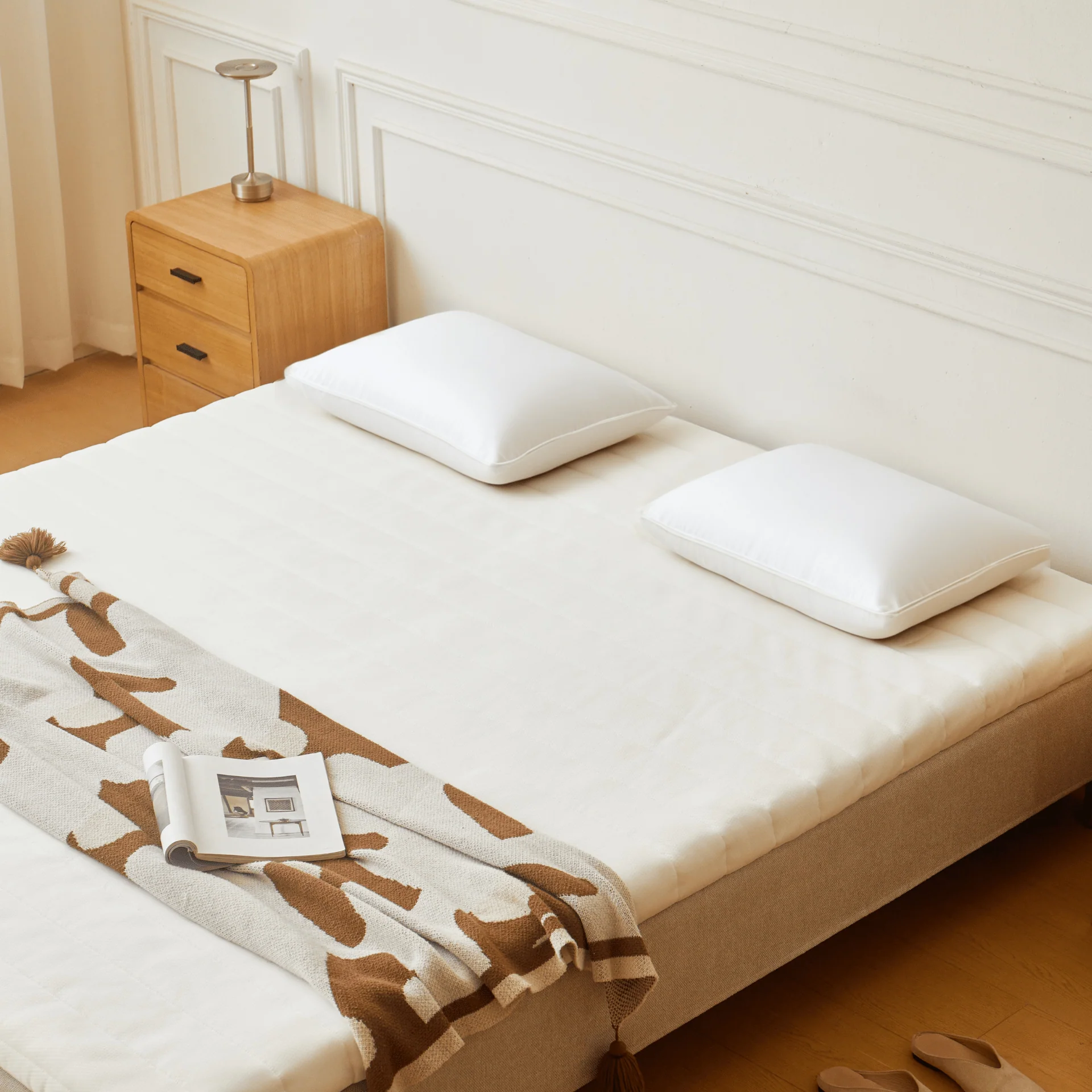 Premium Aksel surmatelas blanc en mousse à mémoire de forme 180x200x7 cm - Image 6