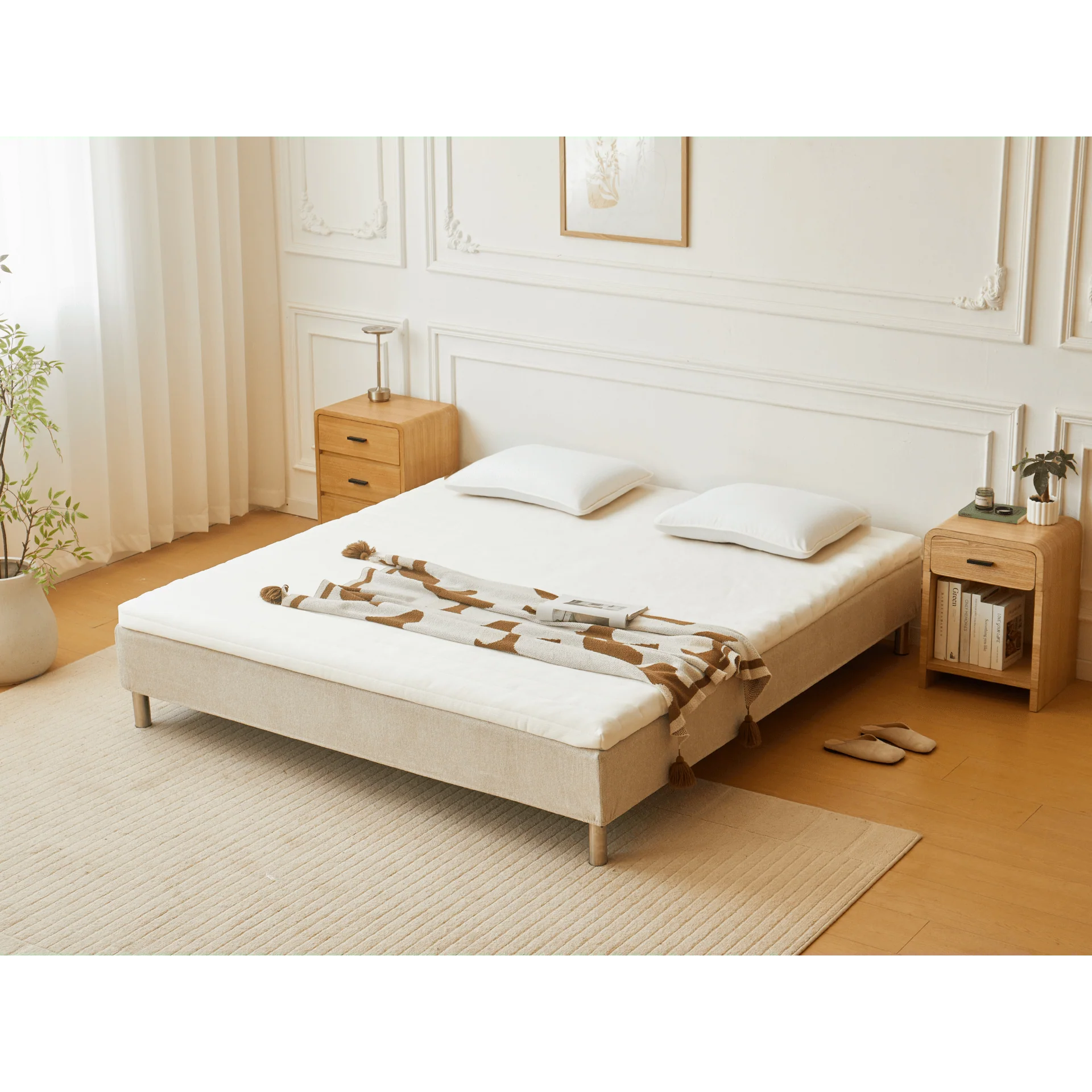 Premium Aksel surmatelas blanc en mousse à mémoire de forme 180x200x7 cm - Image 7