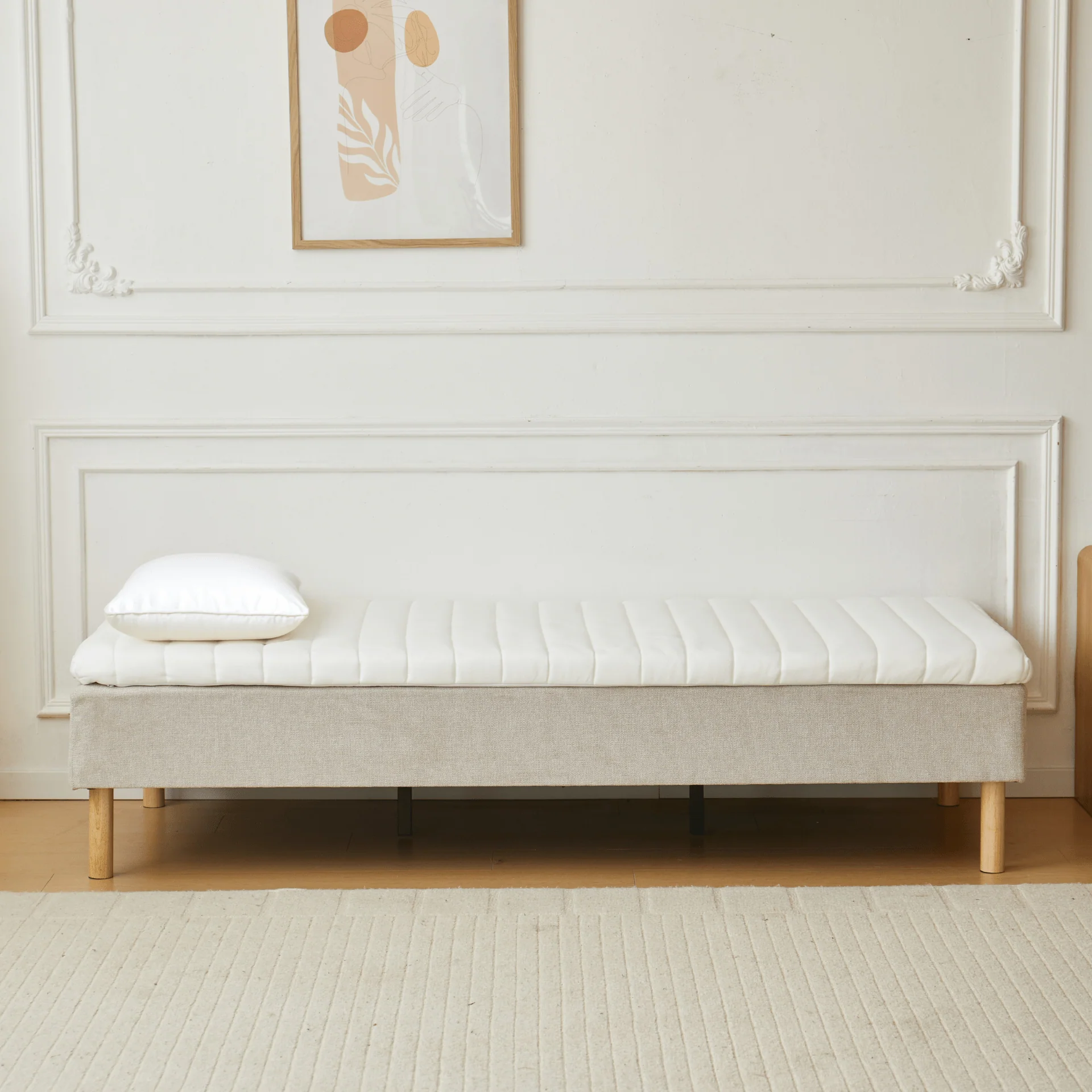 Premium Aksel surmatelas blanc en mousse à mémoire de forme 90x200x7 cm - Image 5