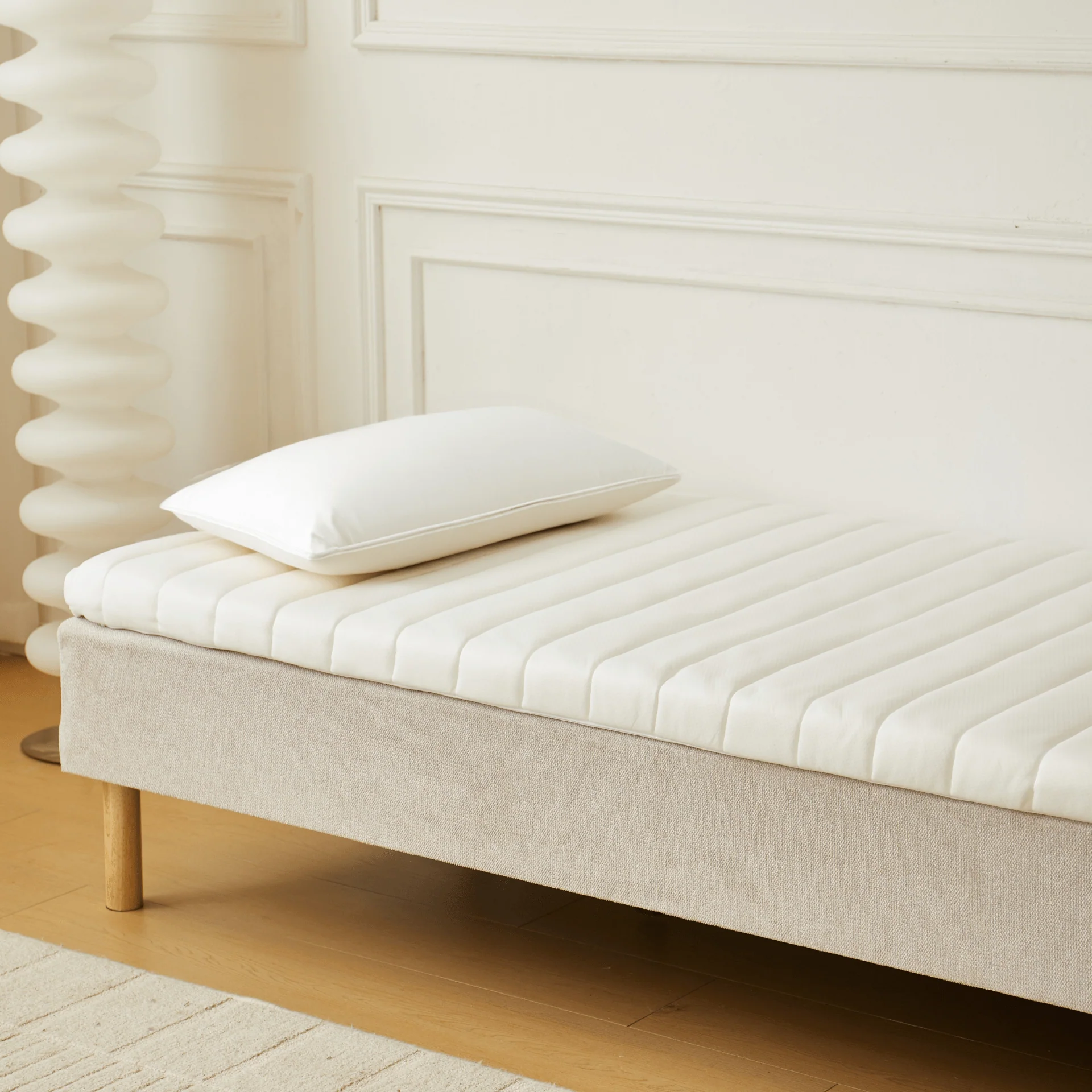 Premium Aksel surmatelas blanc en mousse à mémoire de forme 90x200x7 cm - Image 6
