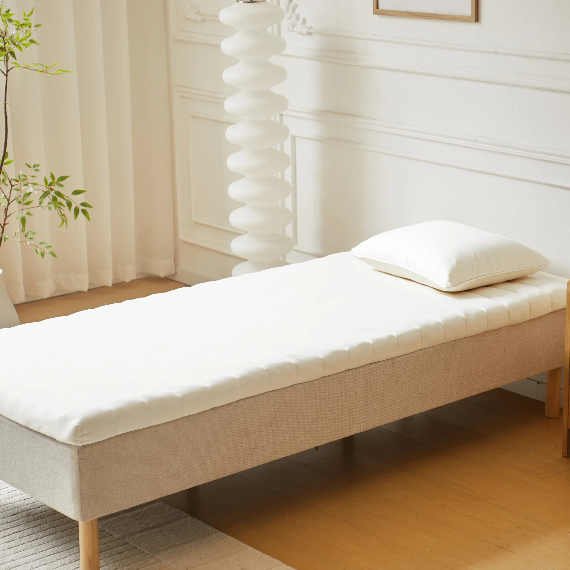 Premium Aksel surmatelas blanc en mousse à mémoire de forme 90x200x7 cm - Image 7