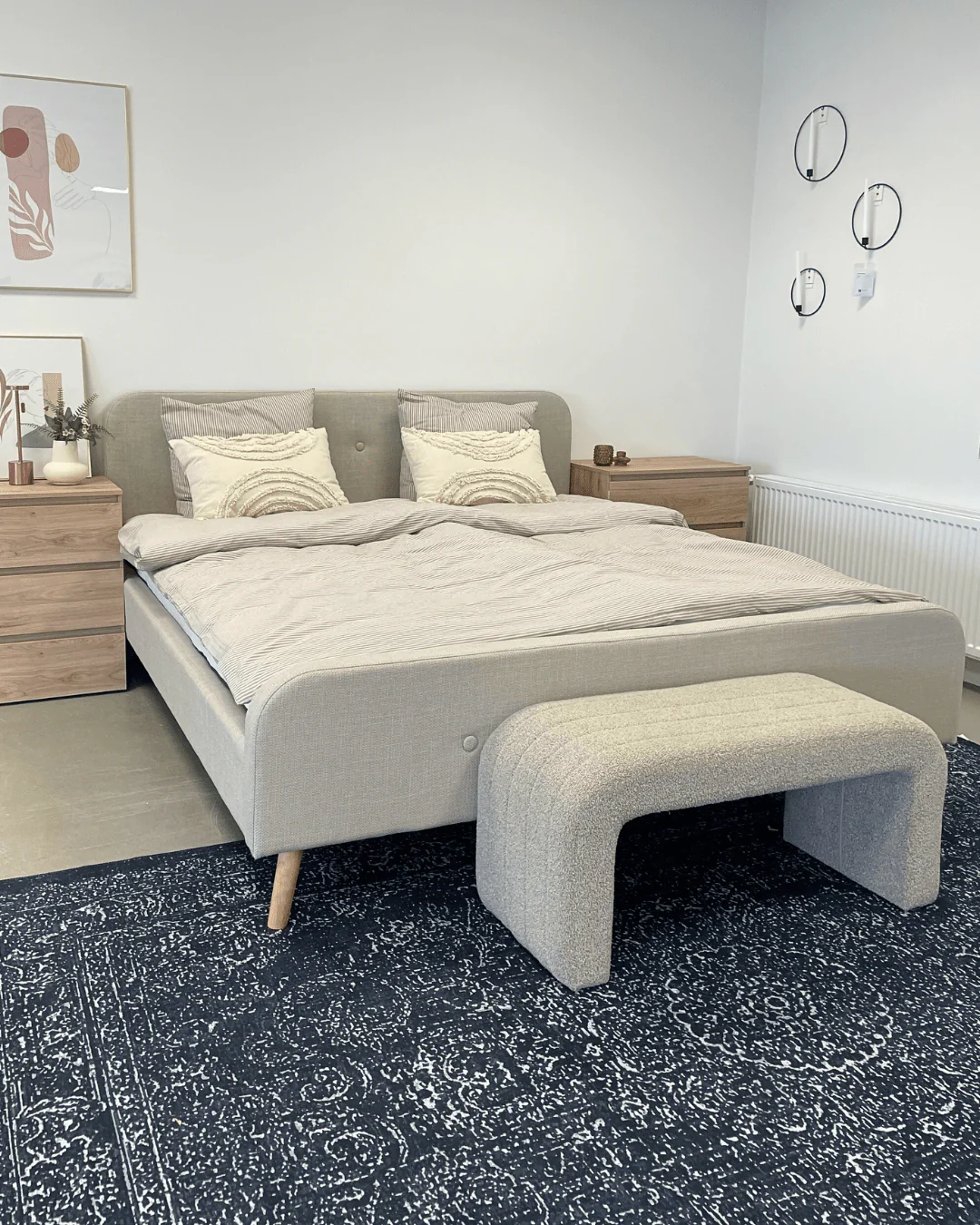 Premium Christian bed in beige 140x200 cm incl. lattes de lit et matelas - Image 4
