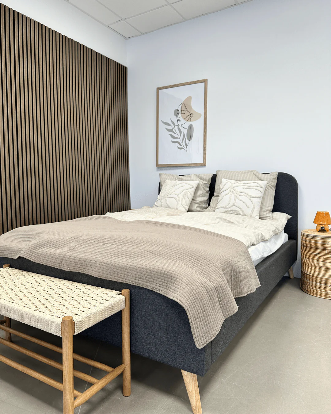 Lit Christian Premium en gris 140x200 cm incl. lattes de lit et matelas - Image 3
