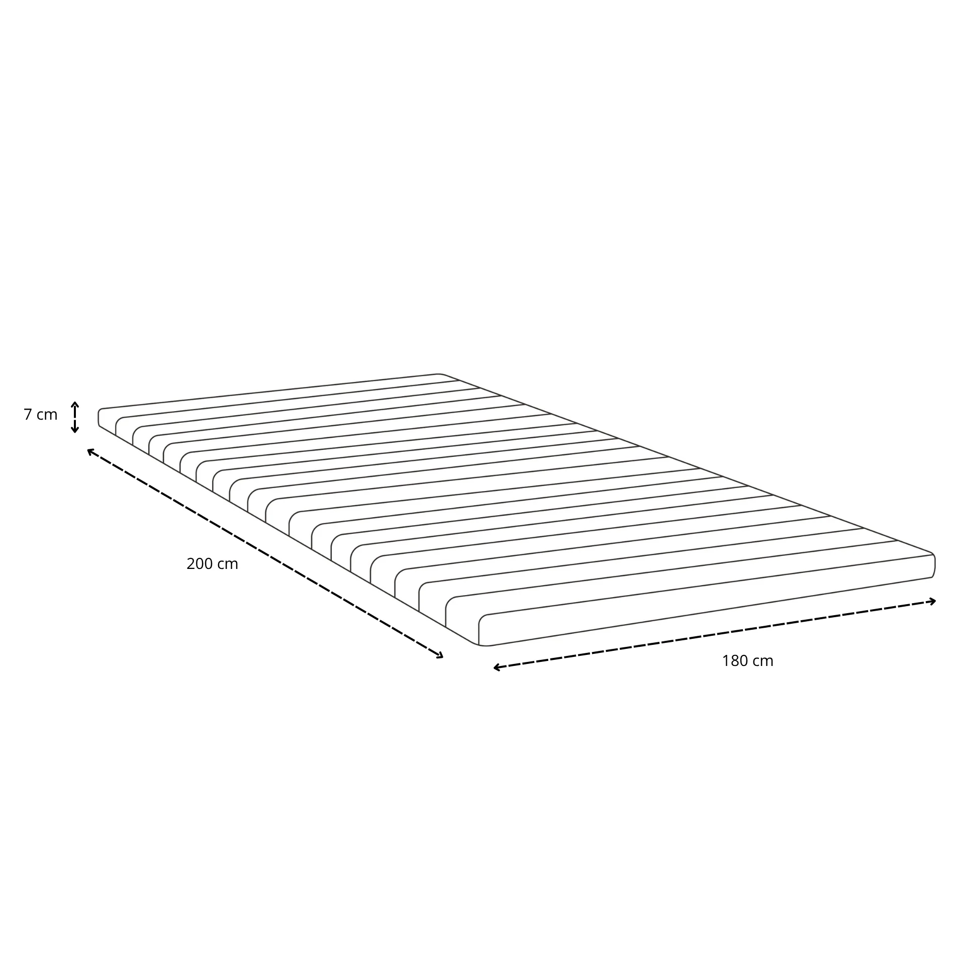 Premium sommier tapissier beige 180x200 cm avec surmatelas en mousse à mémoire de forme 7 cm, pieds exclus - Image 6