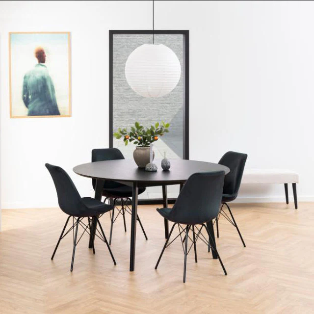 Rickie - Table de salle à manger ronde noire Ø140 cm - Image 3
