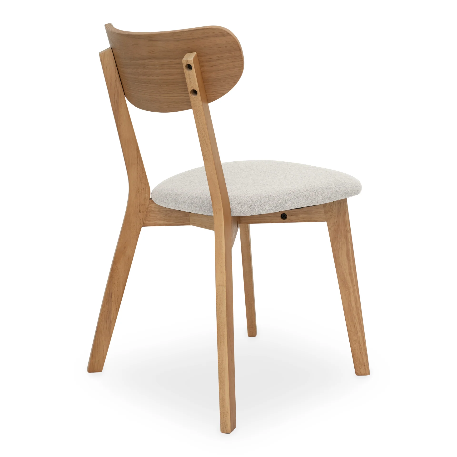 Rory chaise de salle à manger – Chaise en chêne avec assise rembourrée - Image 3