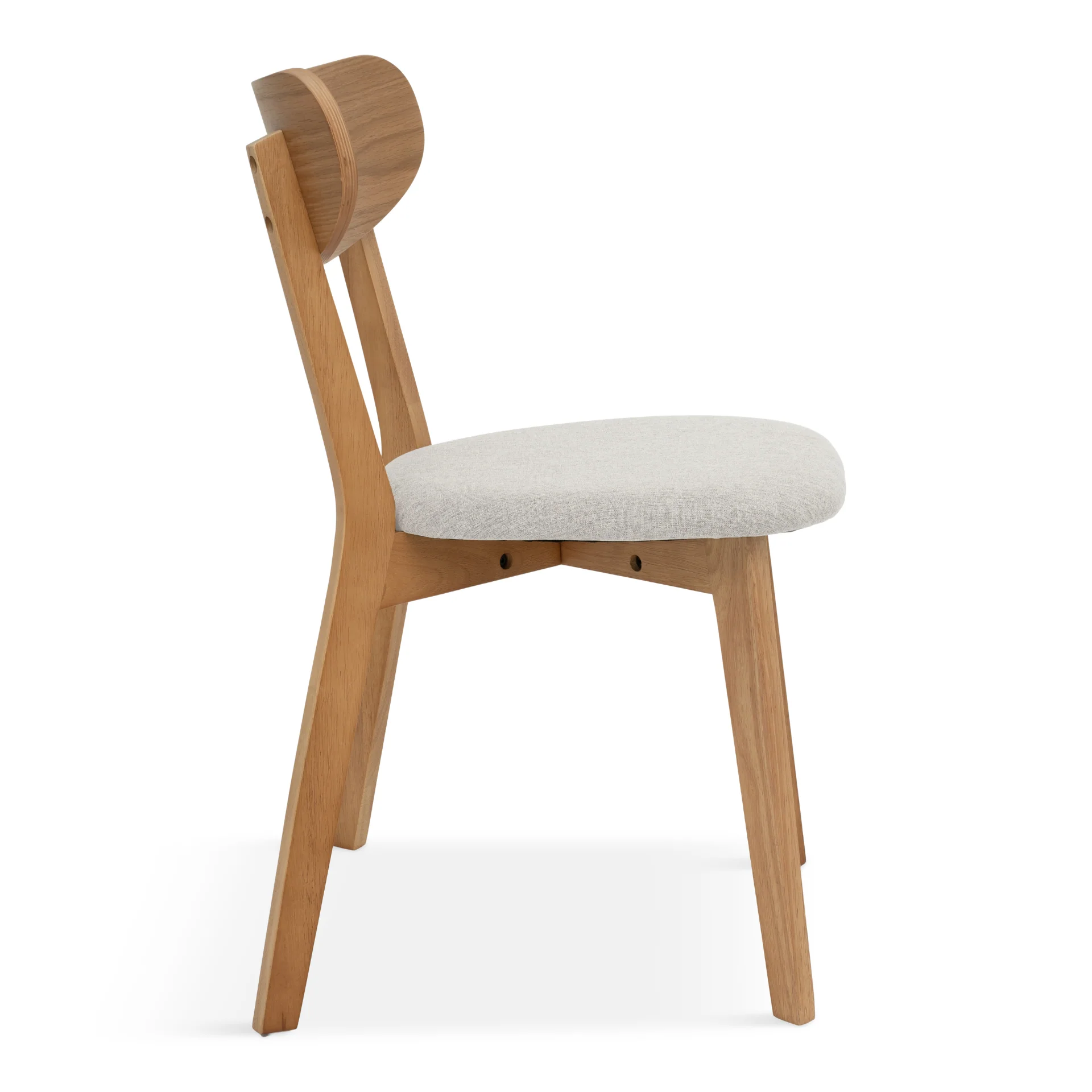 Rory chaise de salle à manger – Chaise en chêne avec assise rembourrée - Image 5