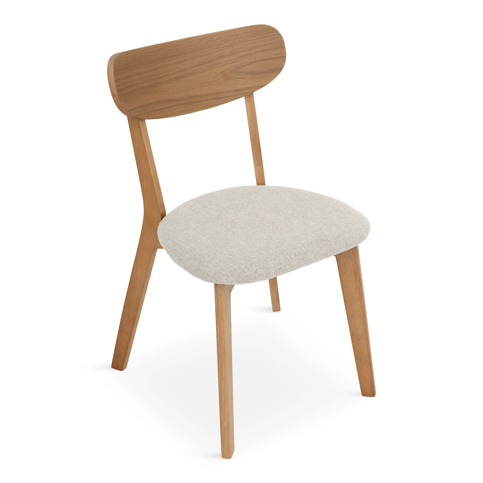 Rory chaise de salle à manger – Chaise en chêne avec assise rembourrée - Image 6