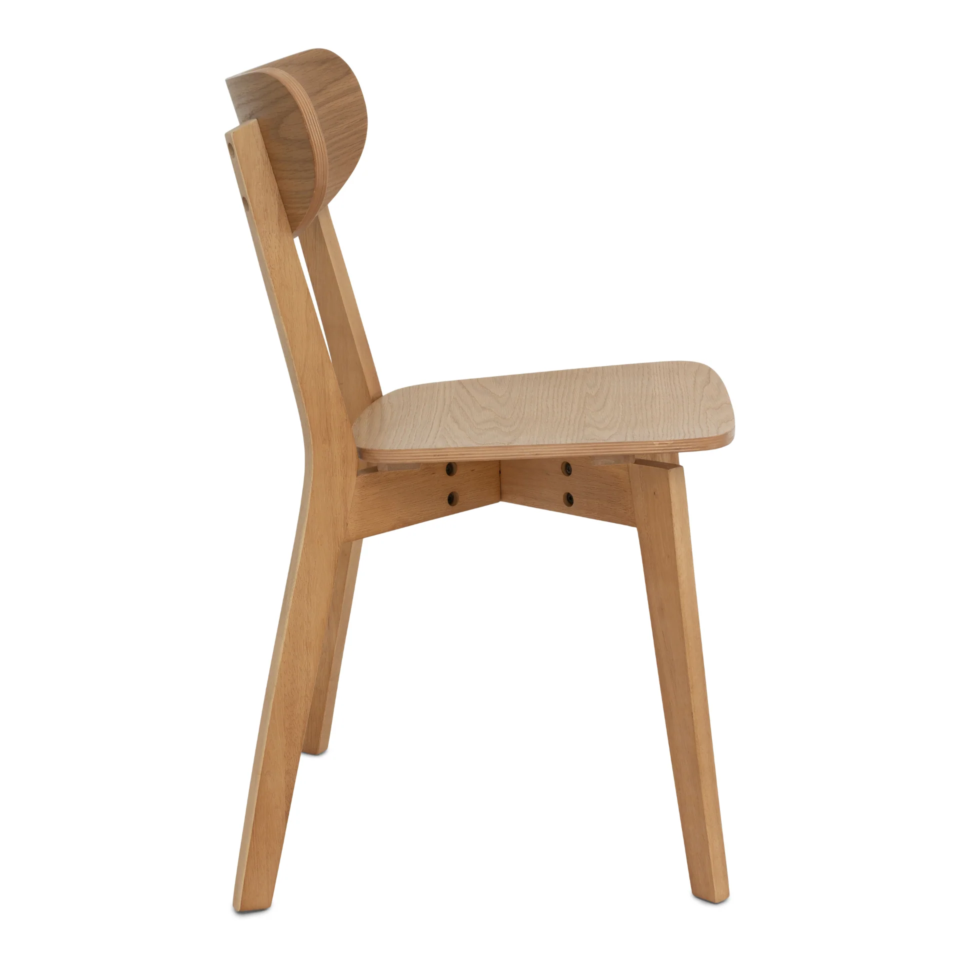 Rory chaise de salle à manger – Chaise en placage de chêne - Image 4