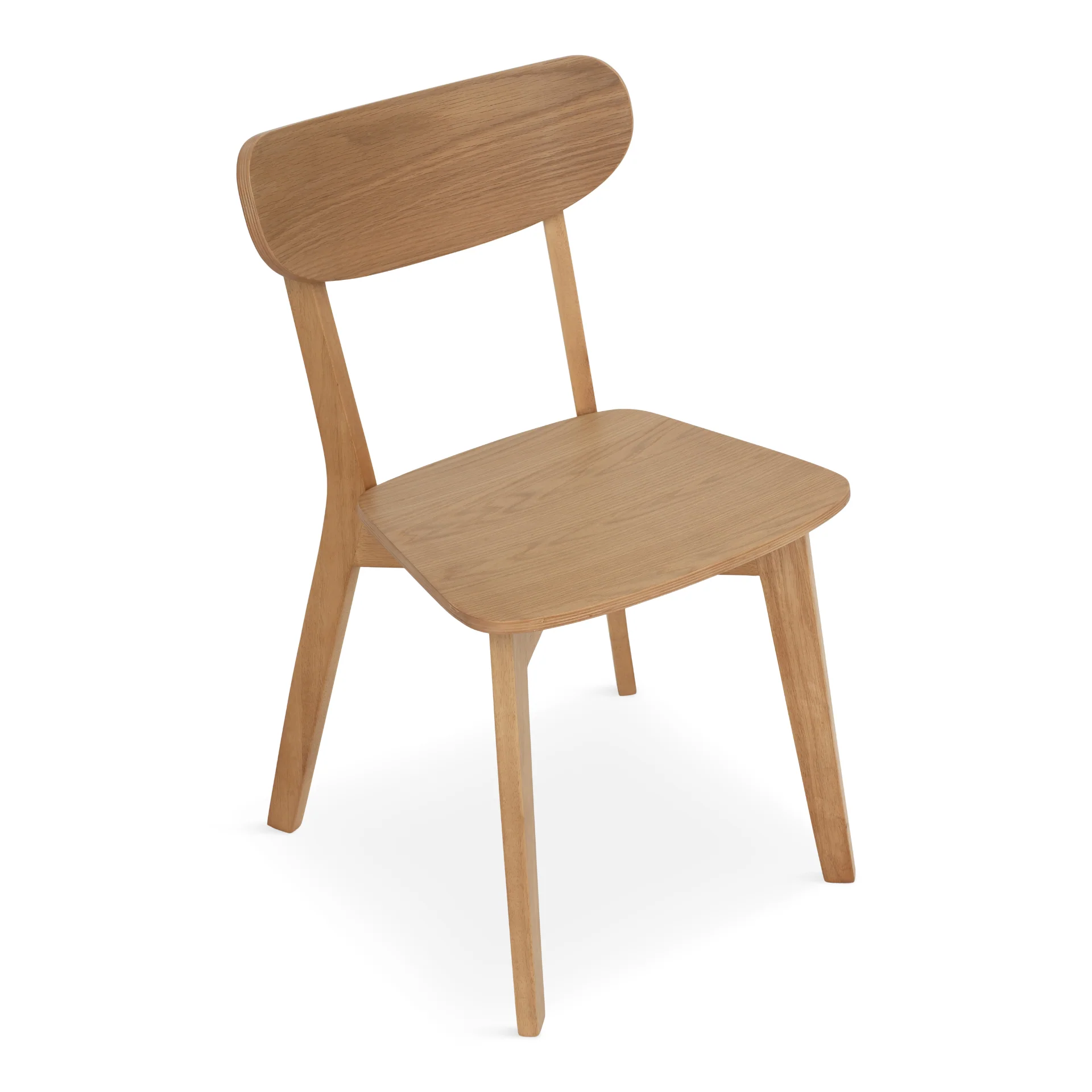 Rory chaise de salle à manger – Chaise en placage de chêne - Image 6