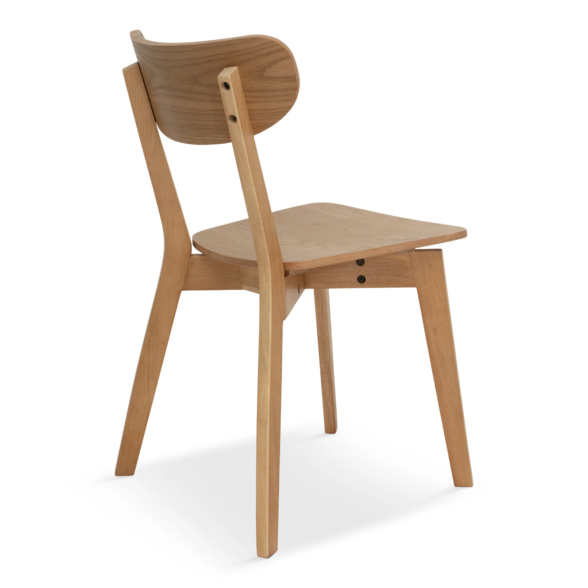 Rory chaise de salle à manger – Chaise en placage de chêne - Image 7