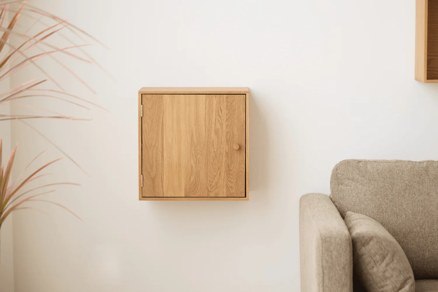 Rumi Etagère murale avec porte et étagère 33x20x33 cm chêne incl. support mural - Image 7