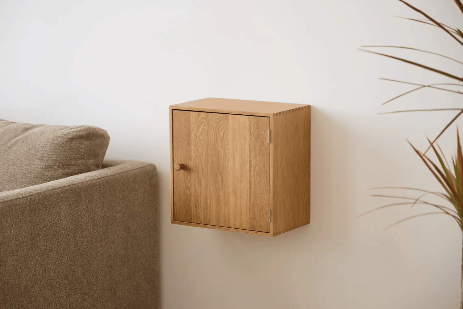 Rumi Etagère murale avec porte et étagère 33x20x33 cm chêne incl. support mural - Image 9