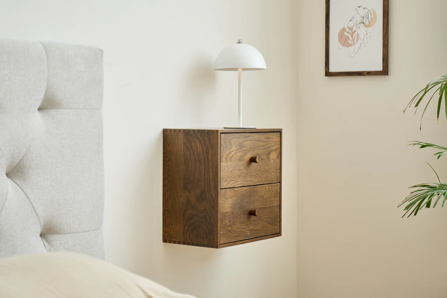 Rumi Etagère murale avec tiroirs 33x20x33 cm chêne fumé incl. supports muraux - Image 5
