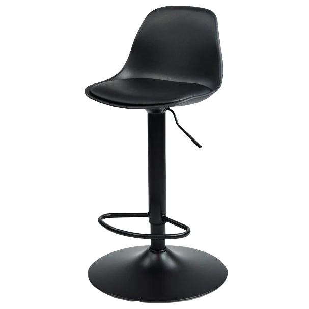 Sandie - Tabouret de bar réglable en hauteur - Plastique noir - Image 5