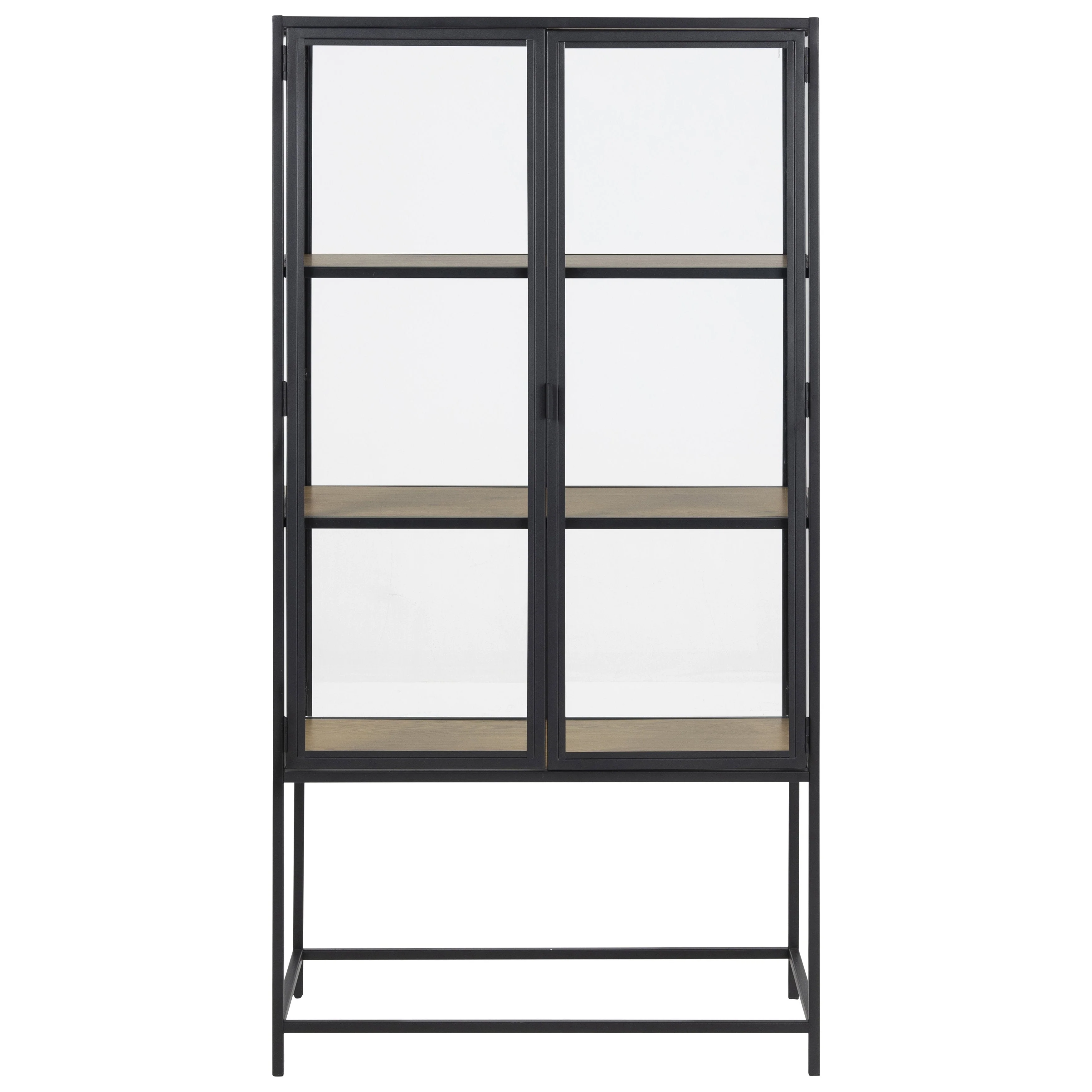 Seaford - Vitrine en verre - Acier noir 77 x 35 x 150 cm - Image 3