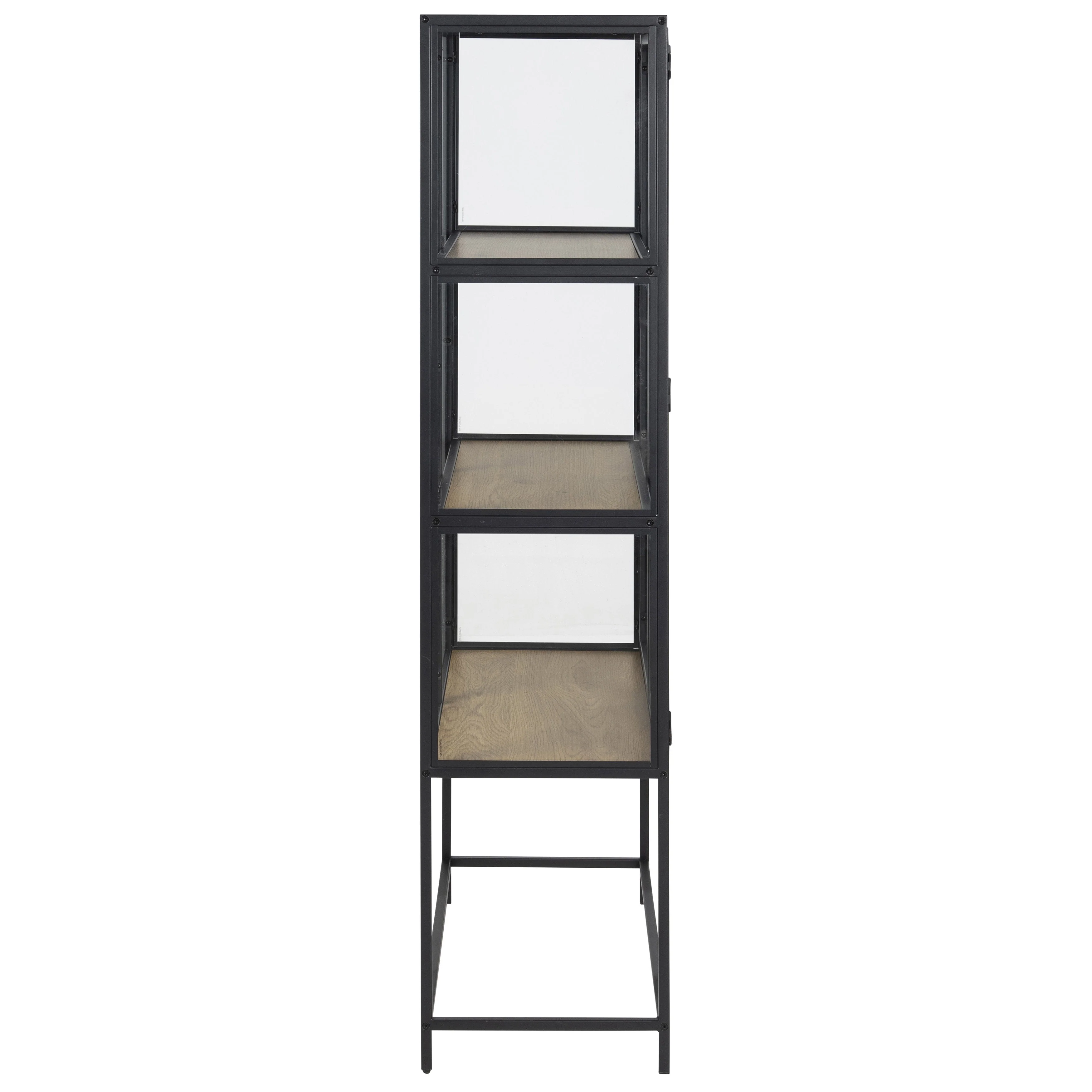Seaford - Vitrine en verre - Acier noir 77 x 35 x 150 cm - Image 5