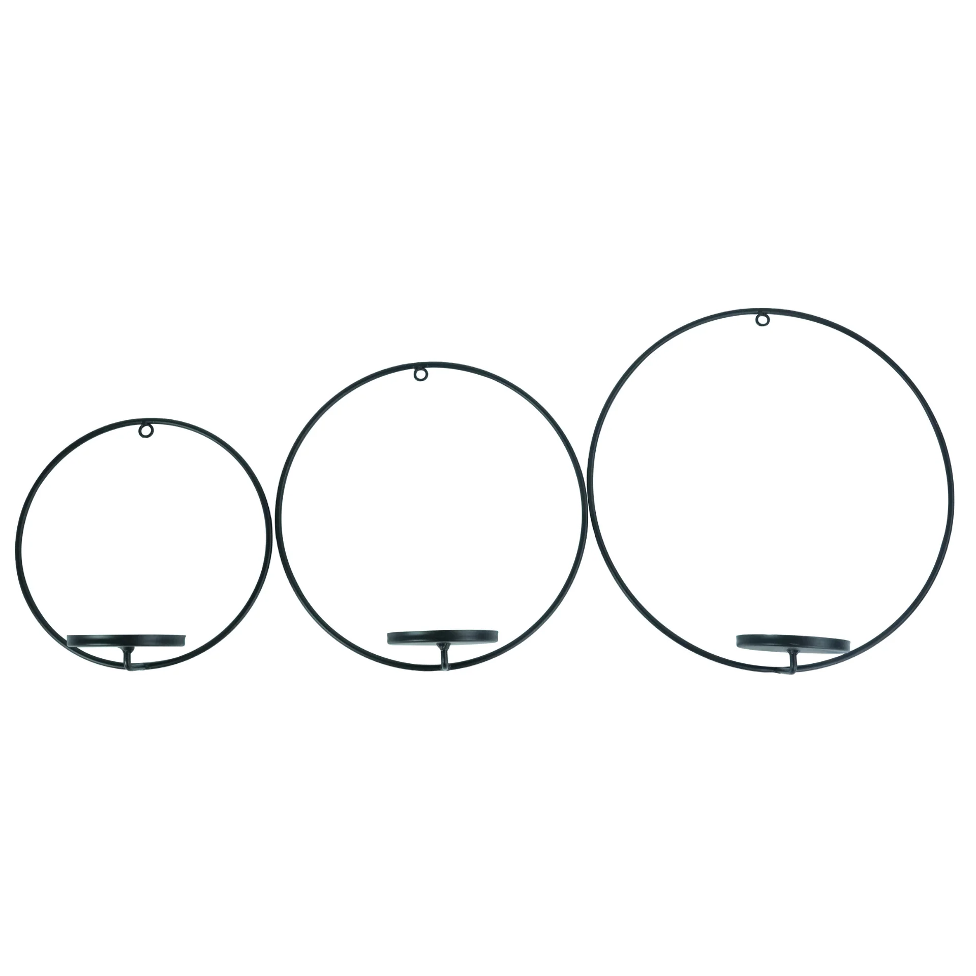 Set de bougeoirs muraux Dana noir