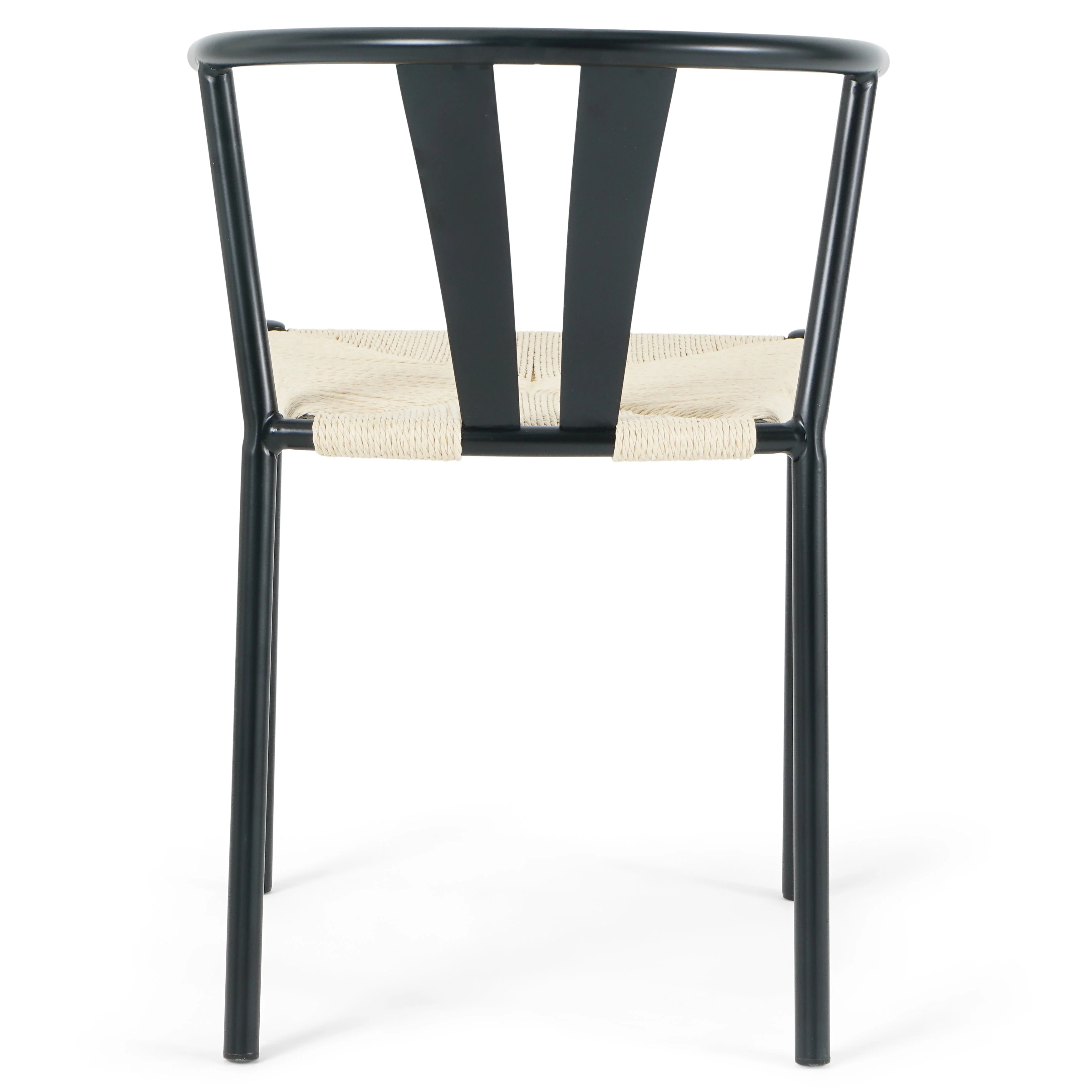 Shila - Chaise de salle à manger noire avec tressage - Image 3