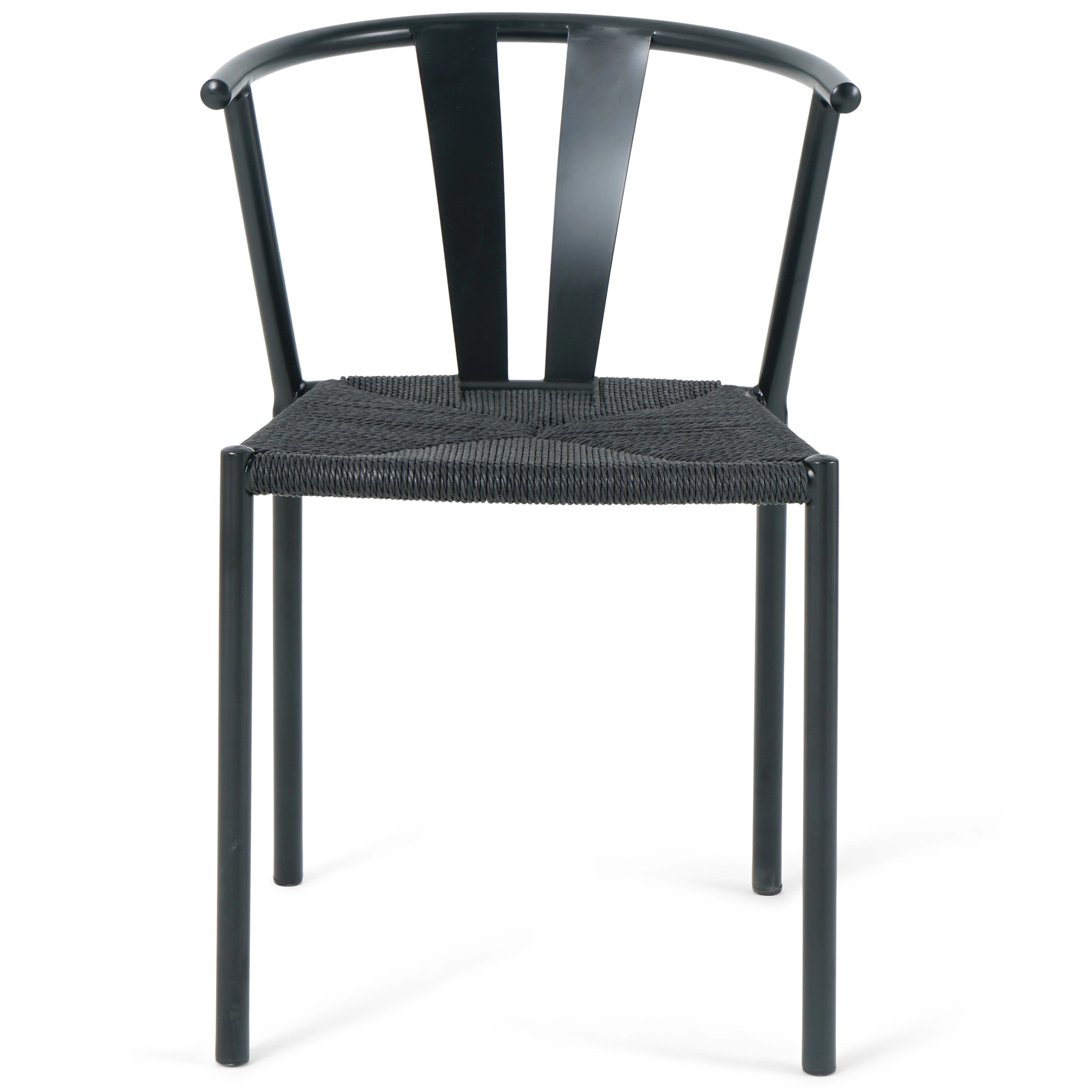 Shila - Chaise de salle à manger noire avec tressage noir - Image 5