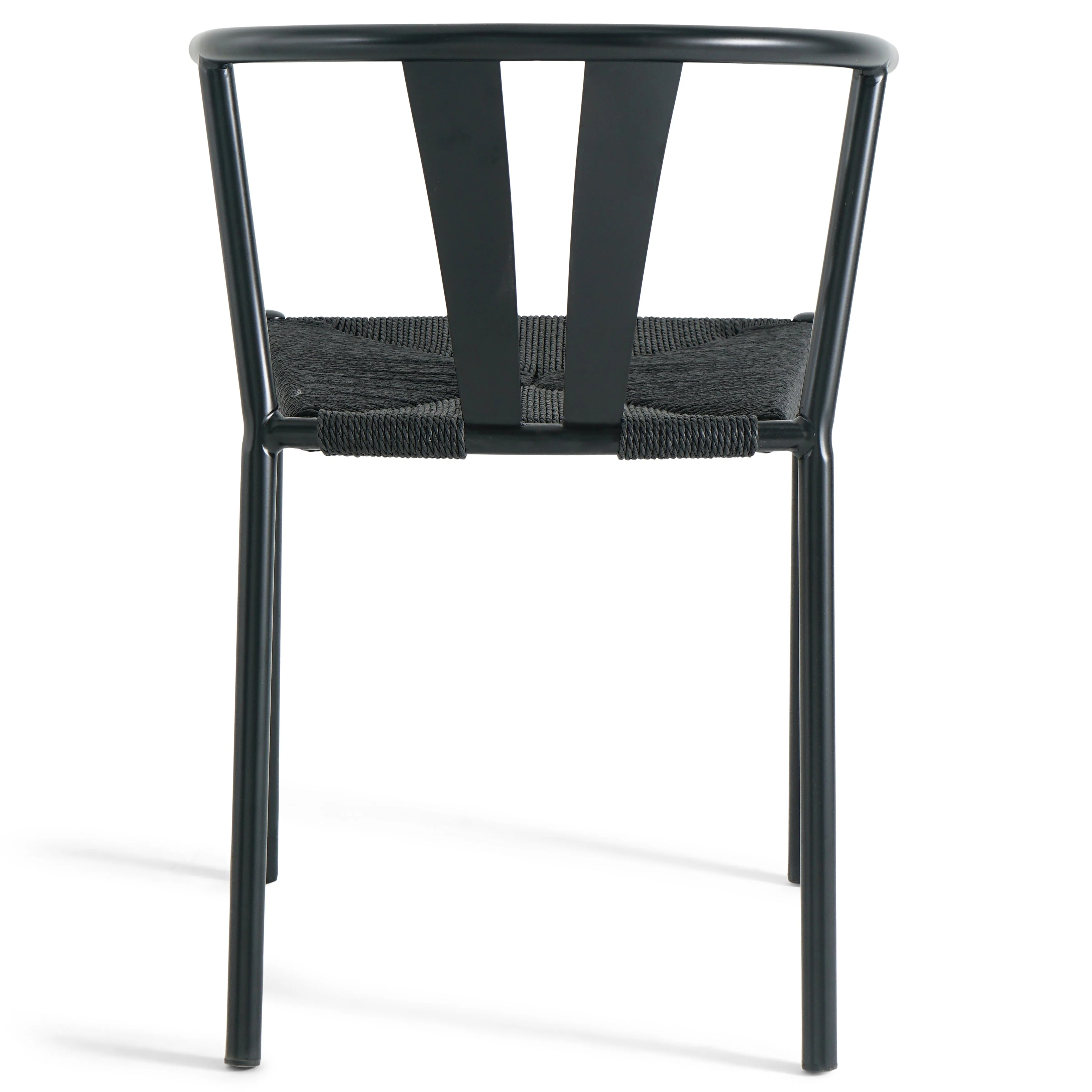 Shila - Chaise de salle à manger noire avec tressage noir - Image 6