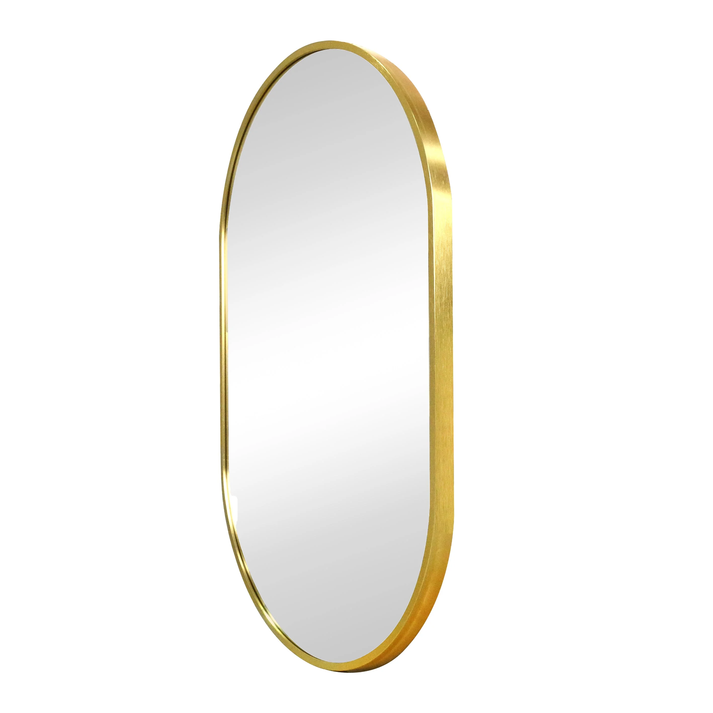 Sofie - Miroir ovale avec cadre en laiton/doré 50 x 80 cm - Image 4