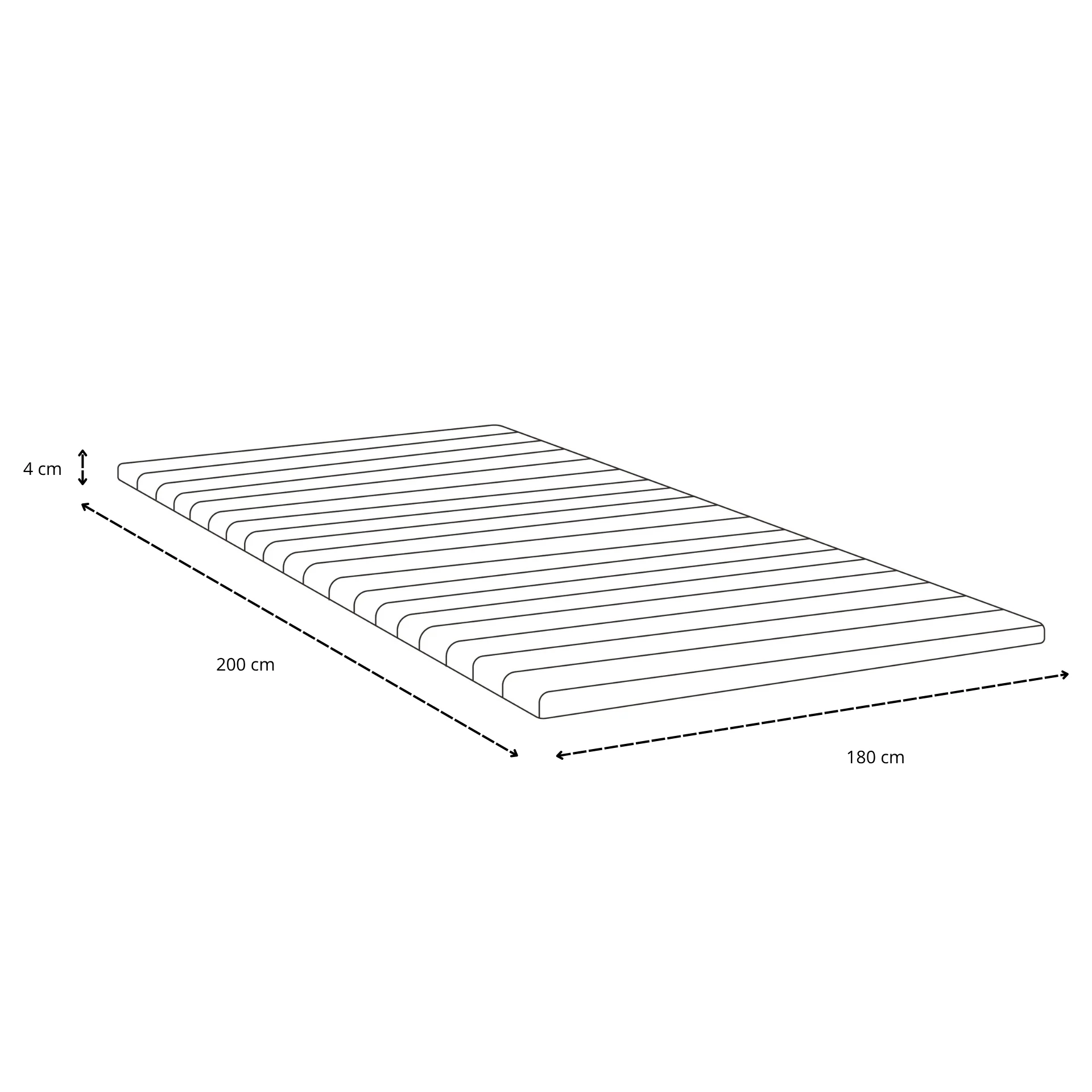 Sommier tapissier beige 180x200 cm avec surmatelas en mousse PU 4 cm, pieds exclus - Image 5