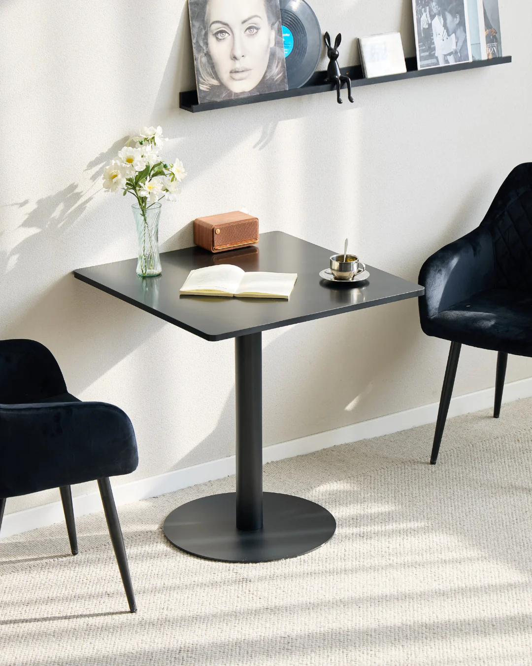 Stacey Table de café - 70 x 70 cm - Noir/Noir - Image 10